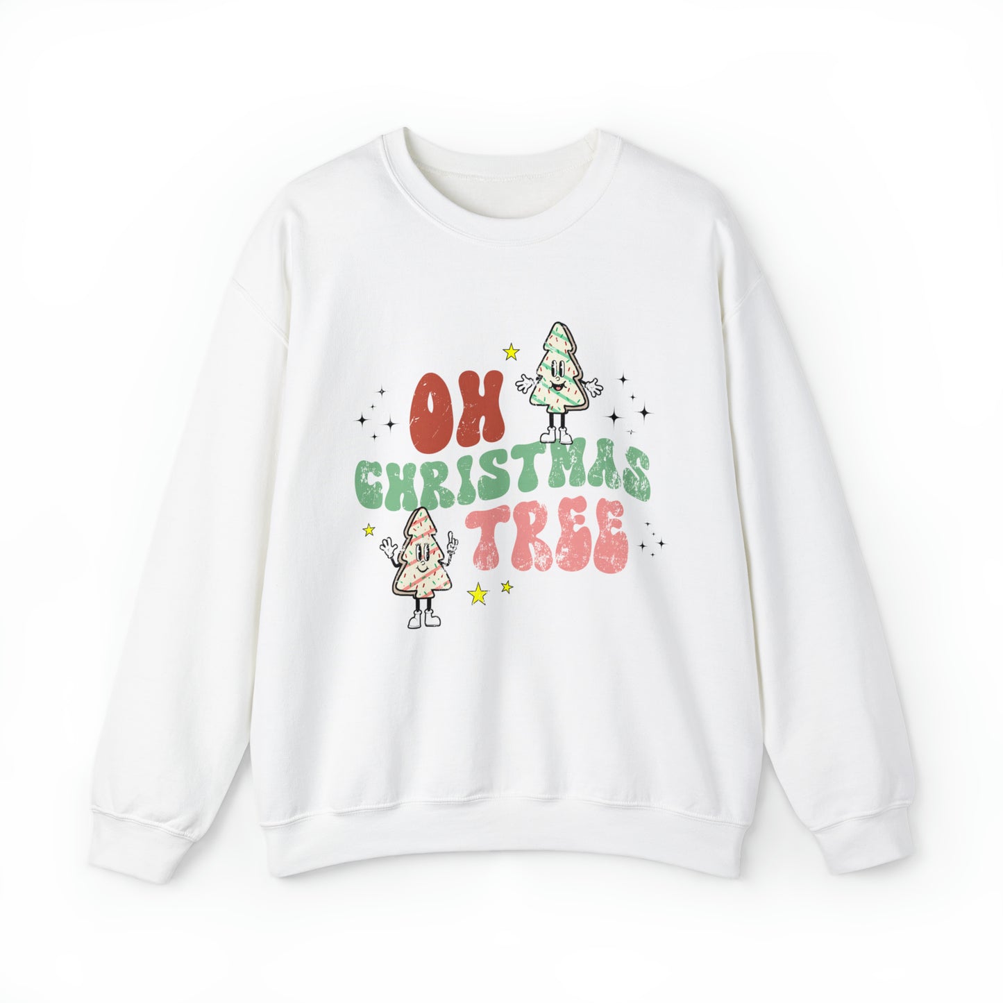 Funny Christmas tree cake snack sweatshirt, hilarious xmas spirit coworker gift, holiday meme sweater, winter wonderland hoodie, little deb snack lover