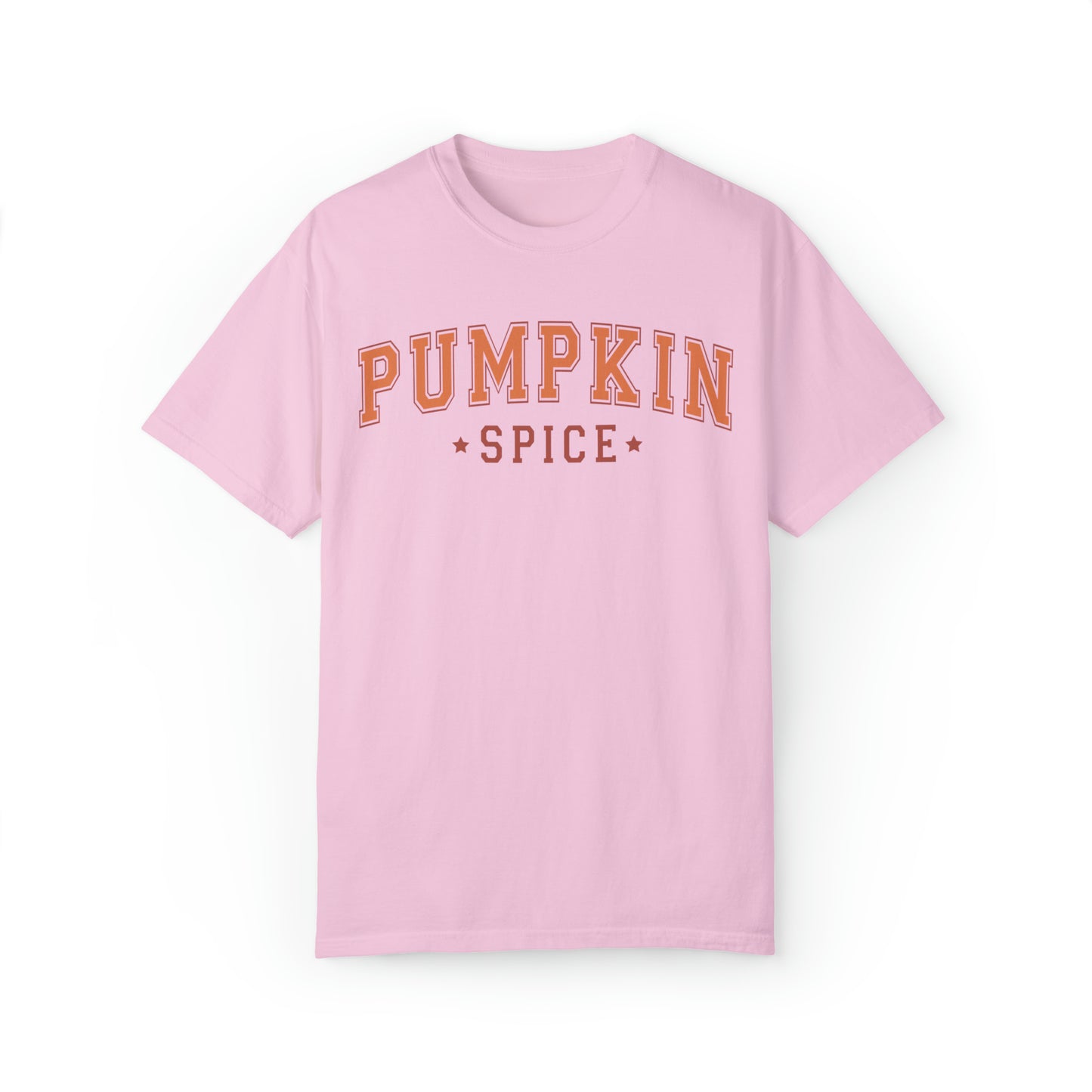 Comfort colors minimalist university style pumpkin spice tshirt, fall thanksgiving shirt, groovy autumn PSL graphic tee, pumpkin spice latte coffee lover