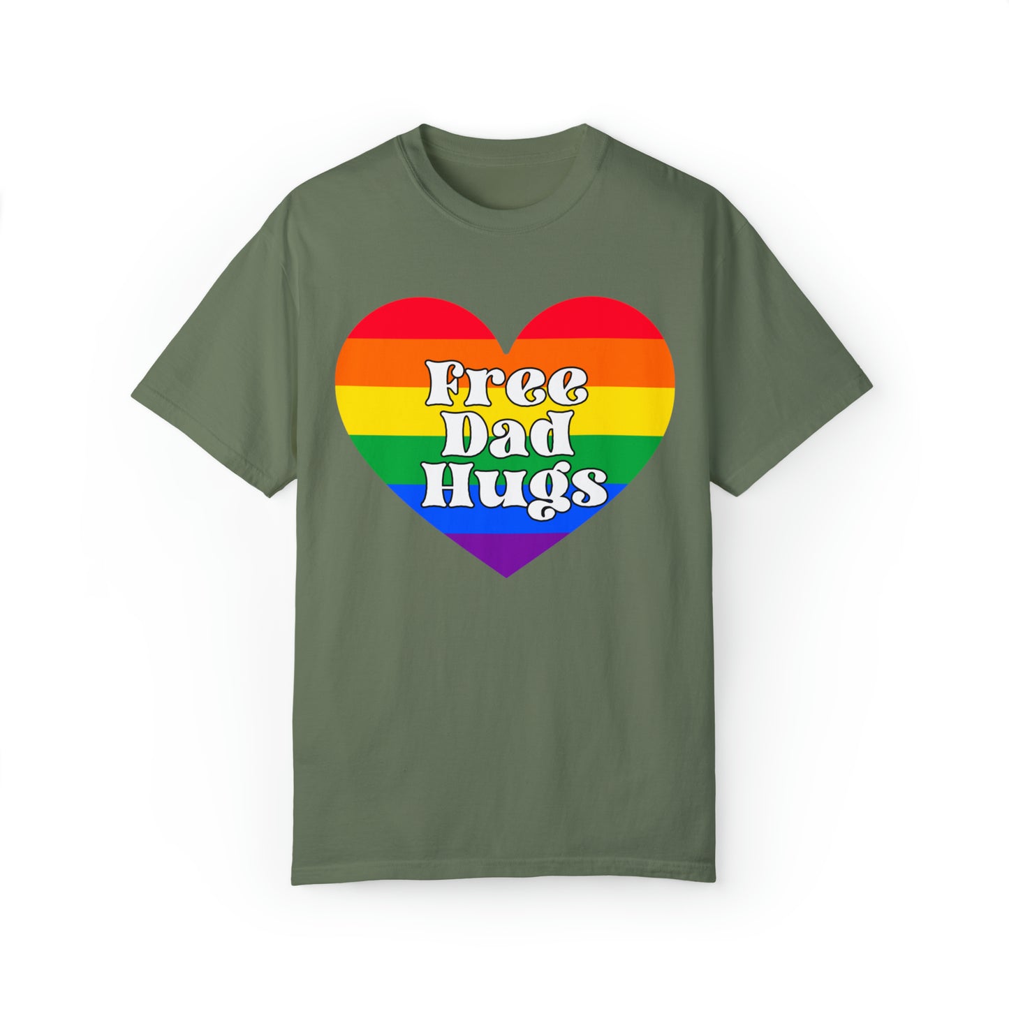 Free Dad Hugs T-Shirt, Ally papa Apparel, Rainbow Gay Pride T-Shirt, Lgbtq Proud Parent Shirt, Equality Gifts, Rainbow Heart Shirt,daddy Tee