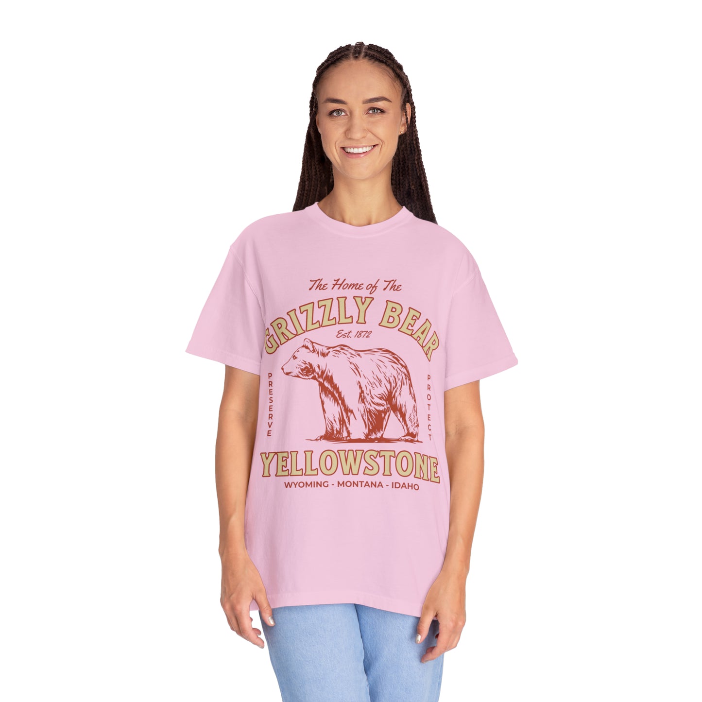 Yellowstone National Park Tee, Yosemite Shirt, Wildlife grizzly bear conservation Tshirt, Explore America Road Trip Shirts, Travel Tee