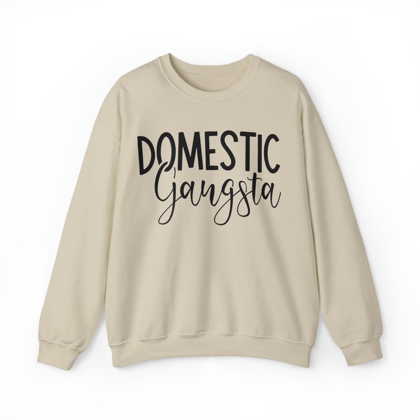 Funny minimalist domestic gangsta sweatshirt for mom, cute mothers day gift idea, stay at home mama meme hoodie