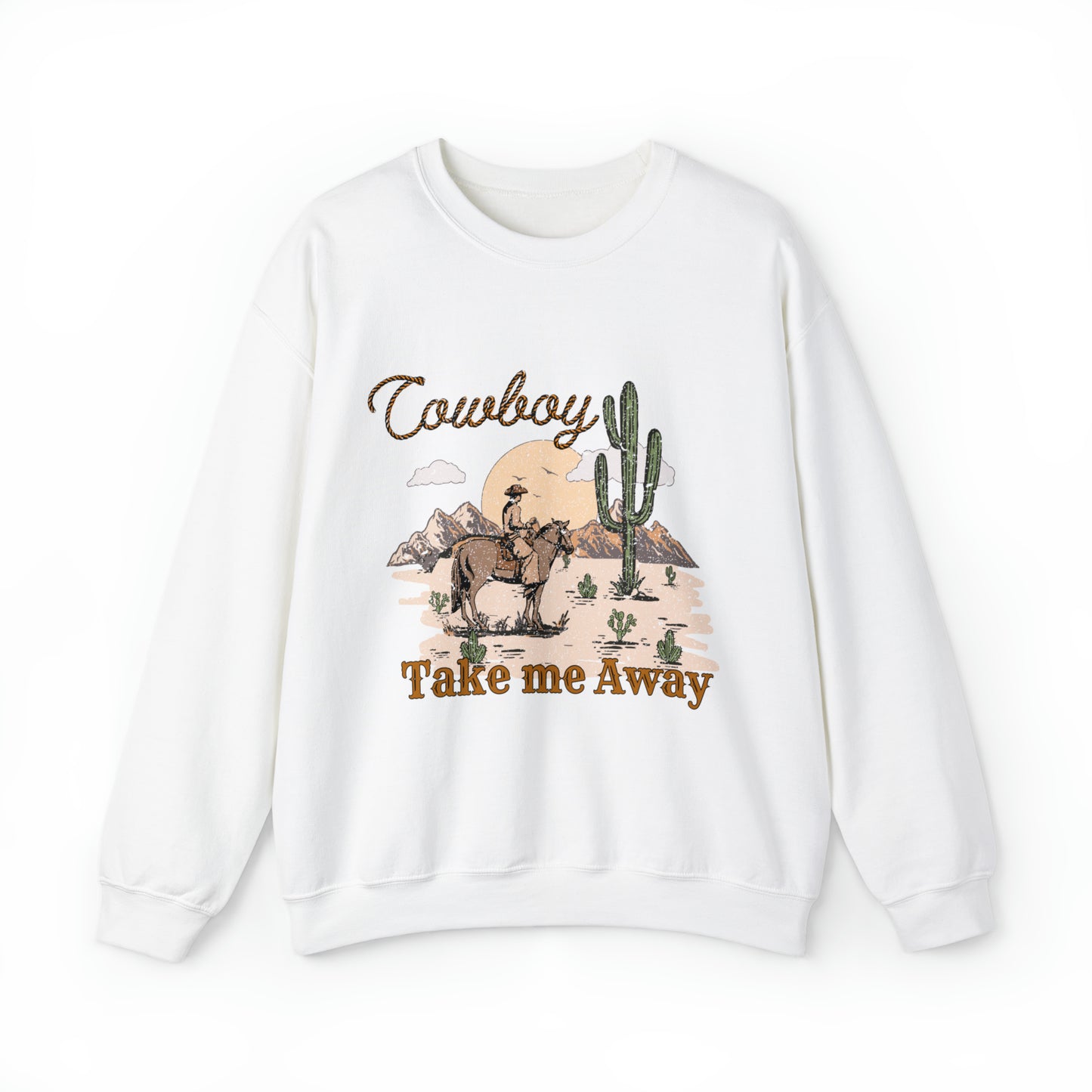 Vintage cowboy cowgirl Sweatshirt, western graphic shirt, Country music rodeo clothing, southwest hoodie