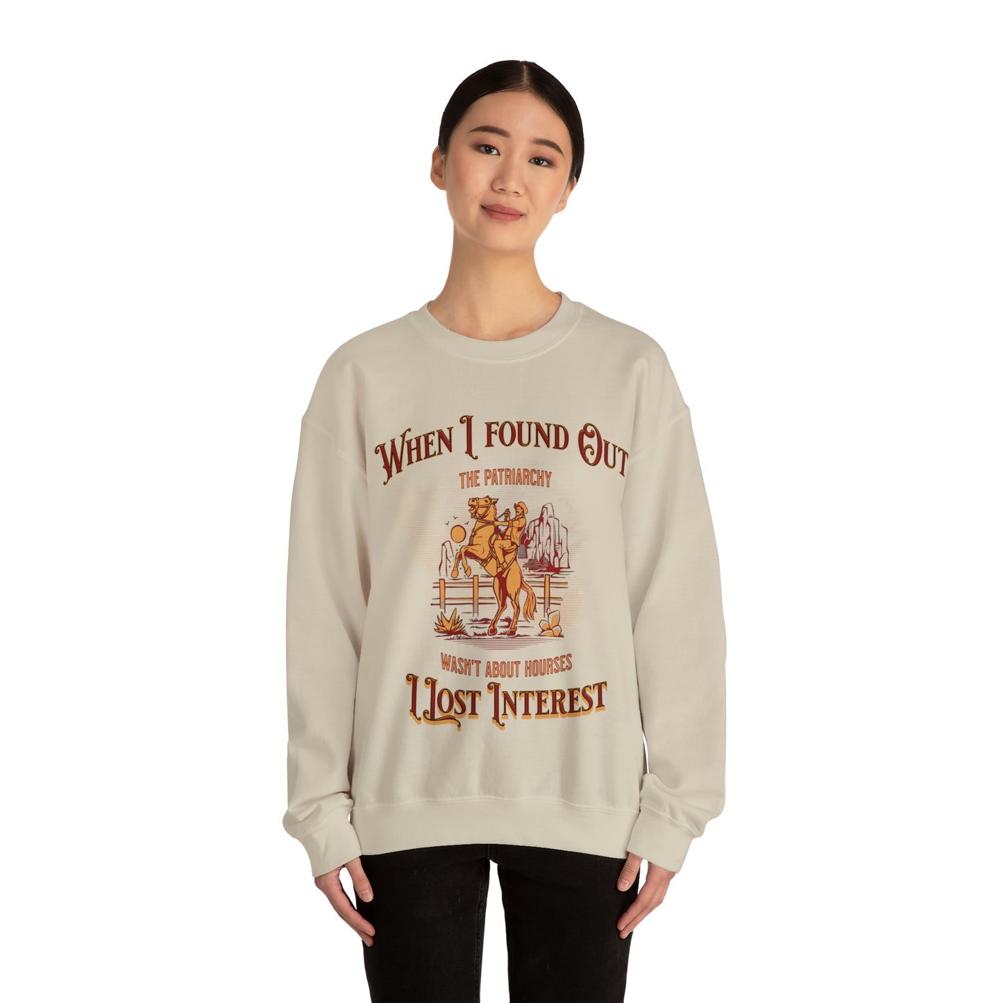 Funny barb movie ken quote sweater, when I found out the patriarchy wasnt about horses, cowboy feminist sweatshirt, Barbiecore, himbo hoodie