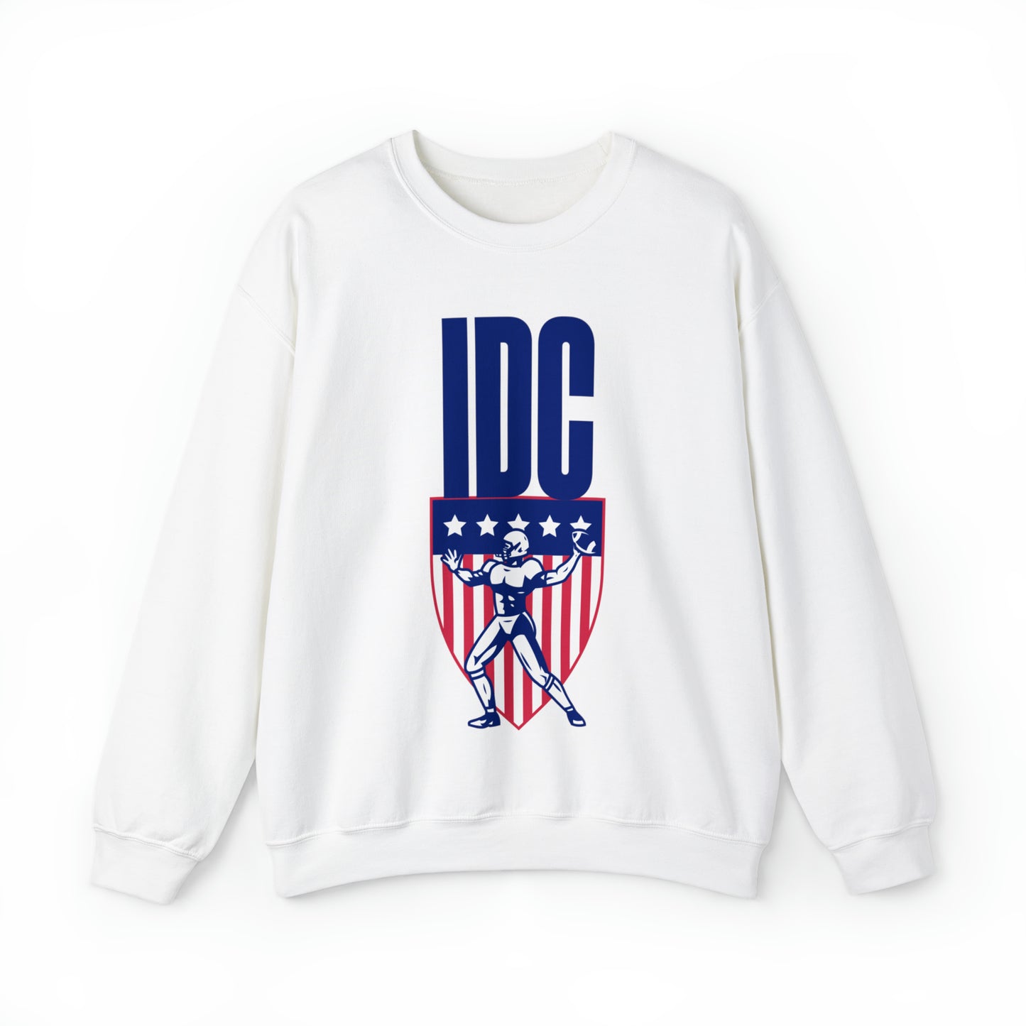 Funny IDC game day sweatshirt, i don't care football sweater, vintage go sports hoodie, humorous athletics outfit, retro american football