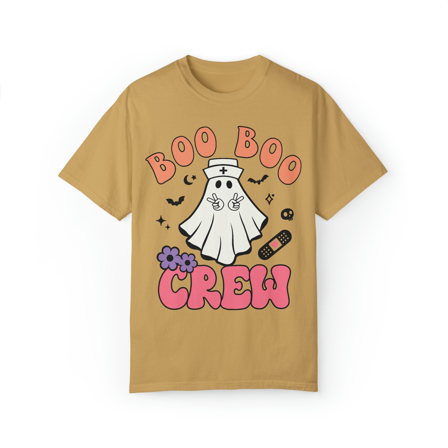 Comfort colors Boo boo crew halloween nurse Tshirt,  cute ghost RN Shirt, Nurse outfit, New Nurse Gift, retro spooky season tee, haunted