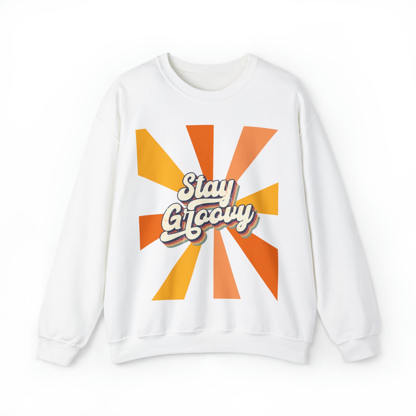 Vintage 70s, 60s aesthetic stay groovy sweatshirt, boho hippie retro shirt, gift idea for boomers