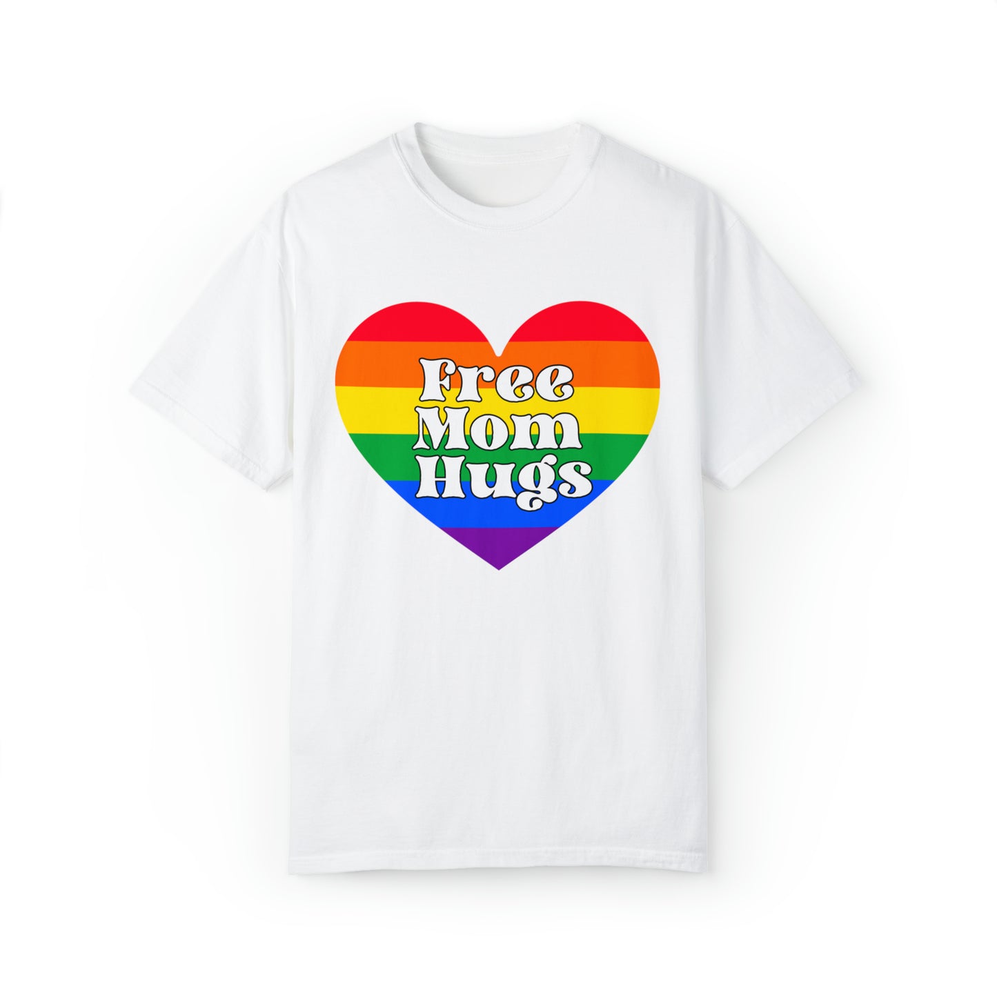 Free Mom Hugs T-Shirt, Ally Mom Apparel, Rainbow Gay Pride T-Shirt, Lgbtq Proud Parent Shirt, Equality Gifts, Rainbow Heart Shirt,mama Tee