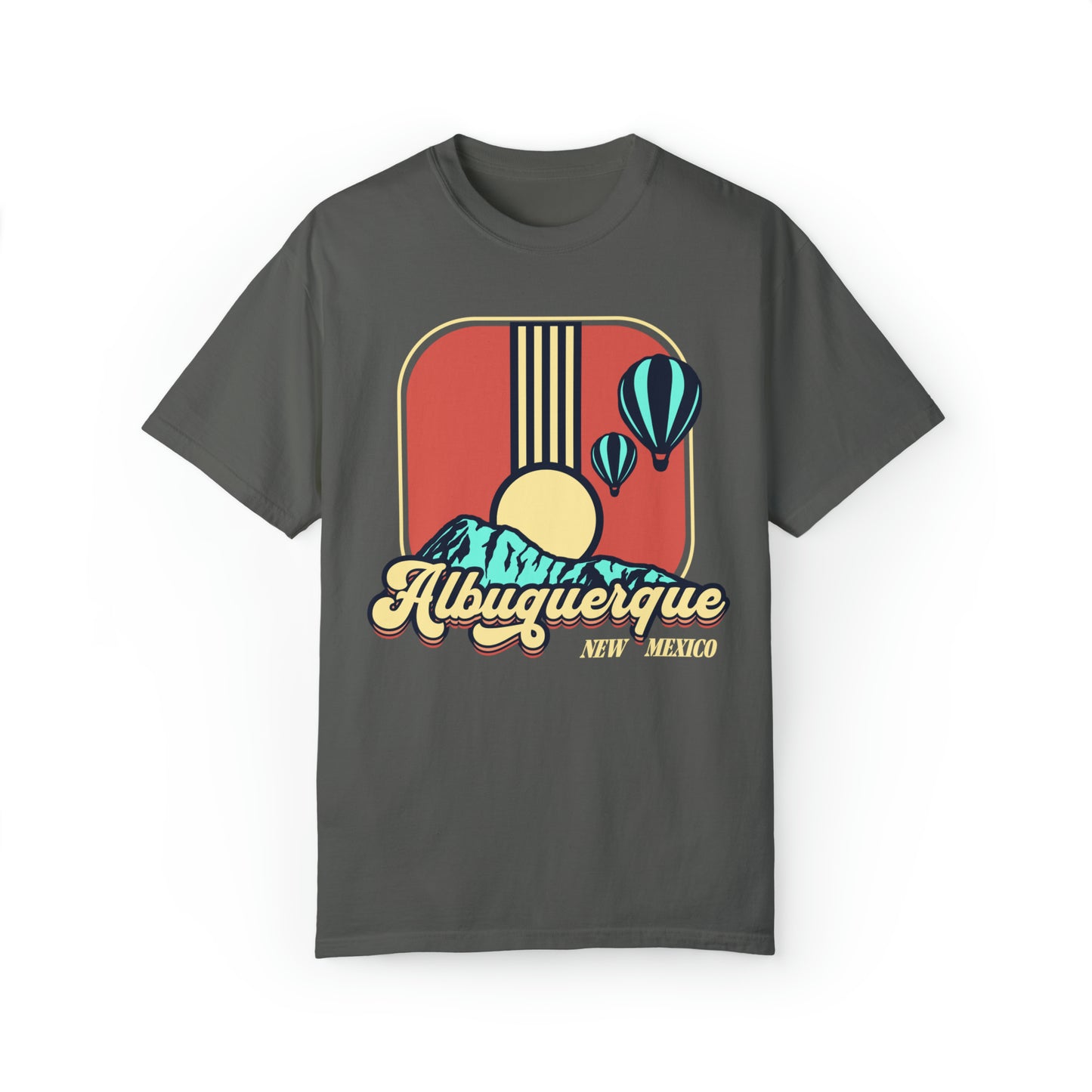 Comfort colors albequerque new mexico hot air balloon festival tshirt, boho travel america shirt, retro state park tee, desert south west