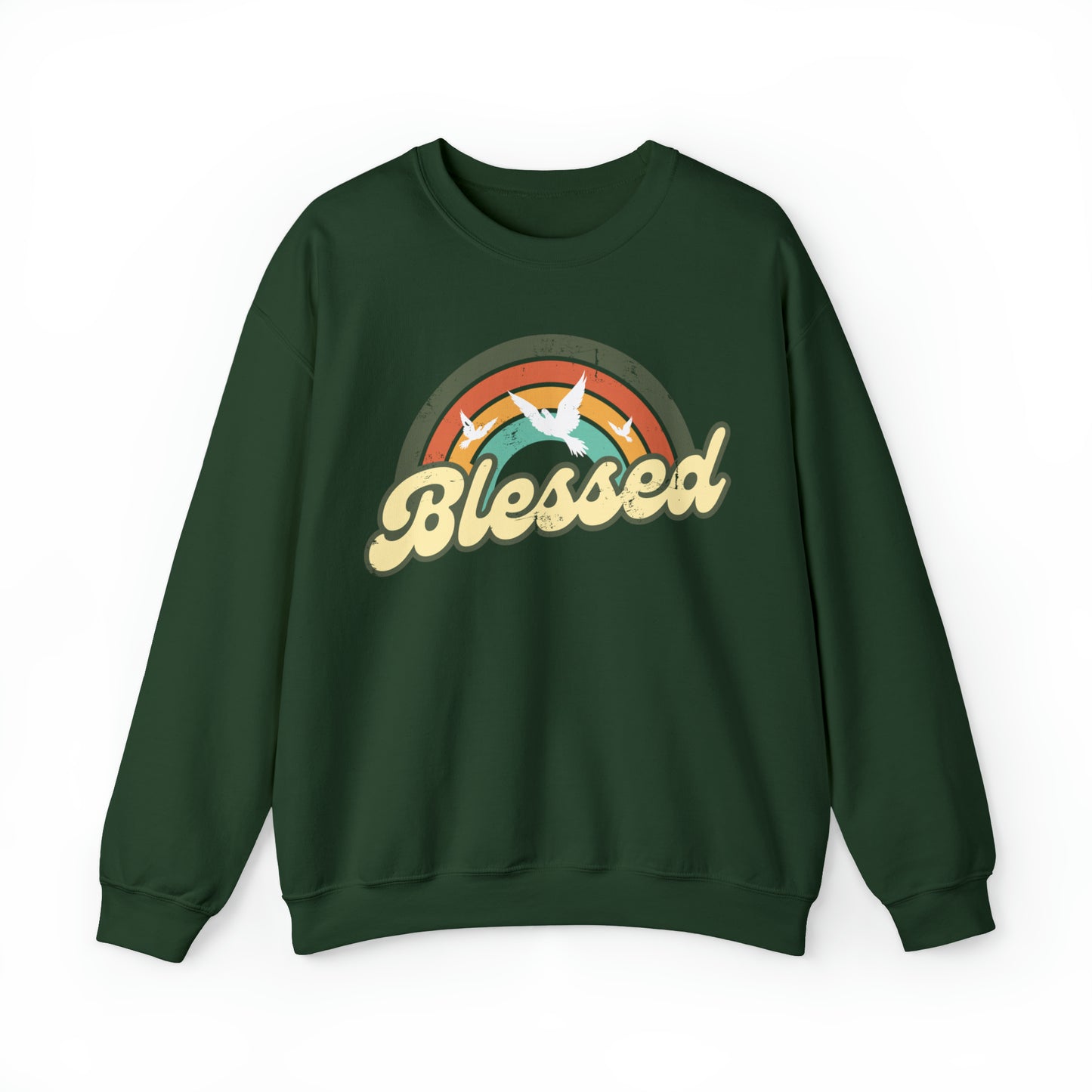 Blessed sweatshirt, cute christian sweater, groovy religious hoodie, retro faith based clothing, gift idea for mom