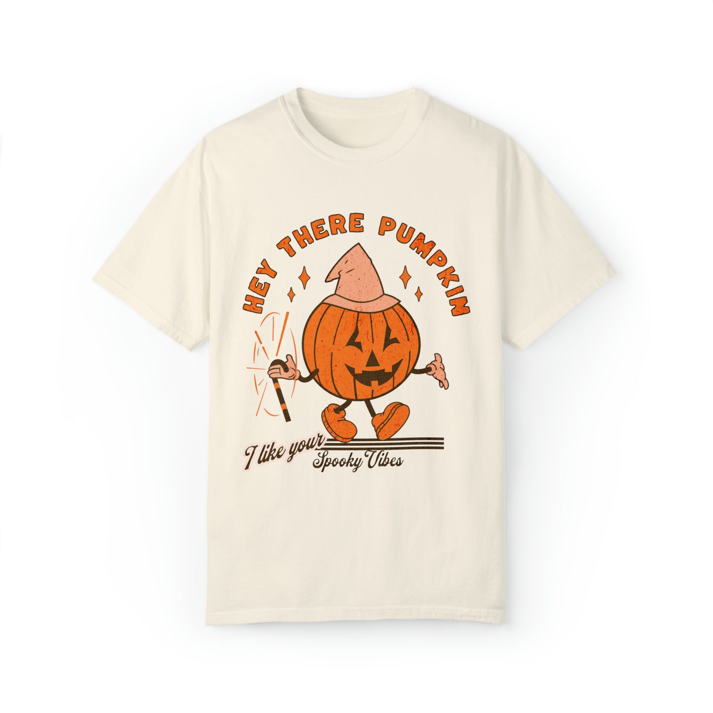 Comfort colors funny hey there pumpkin jack o lantern halloween tshirt, cute pumpkin patch shirt, fall autumn spooky vibes, sweater weather