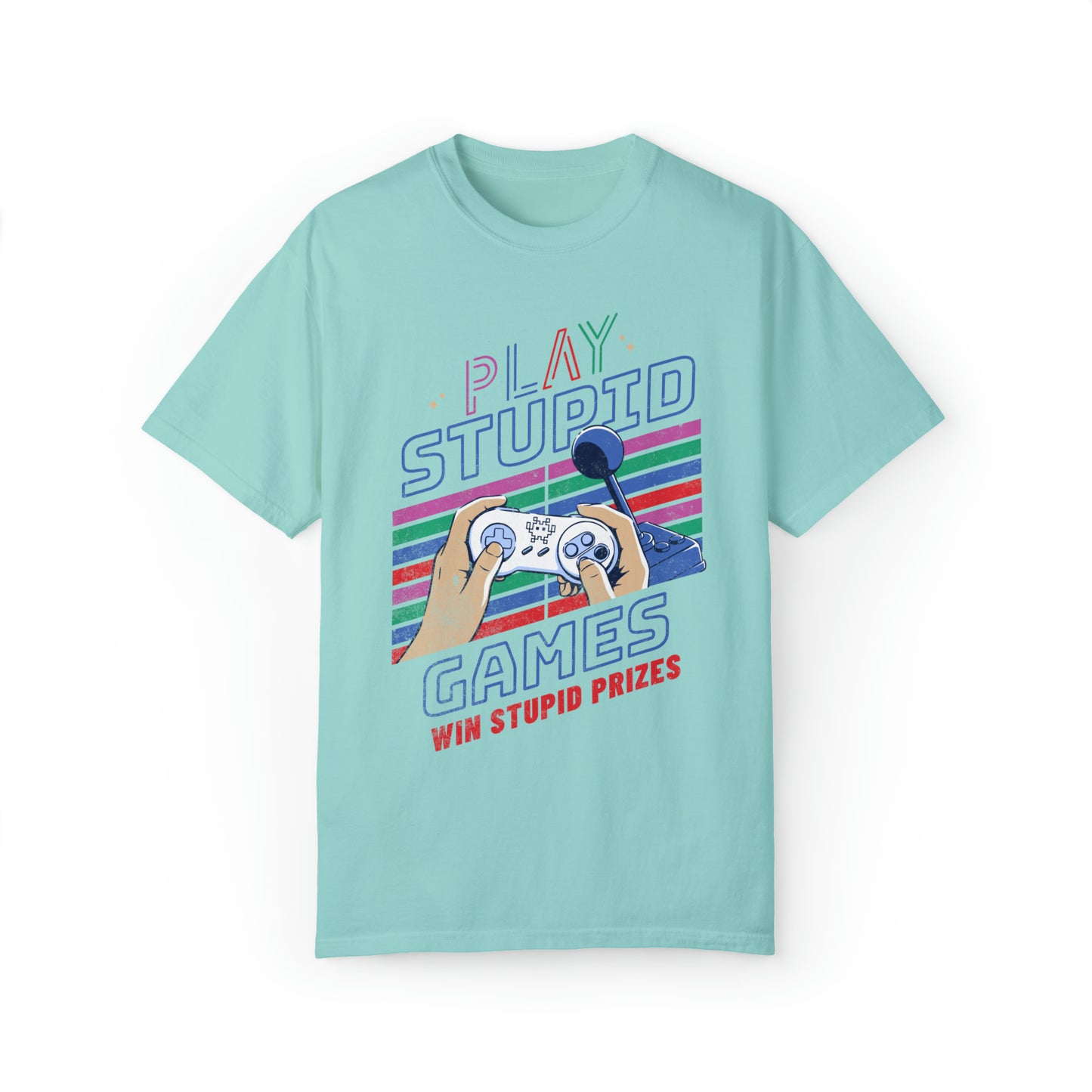 Comfort colors play stupid games Shirt, Taylor Lover Merch, Eras Merch, Gamer fan Merch, Boho tshirt, retro video game, rainbow pride tee