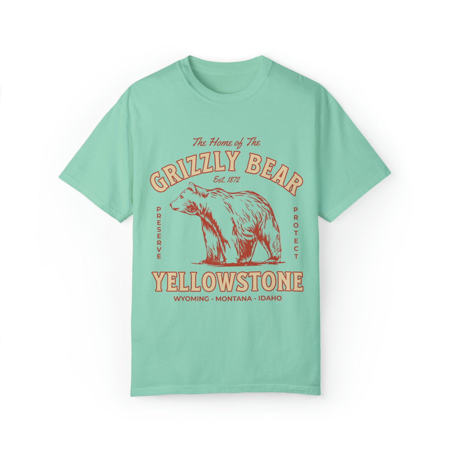 Yellowstone National Park Tee, Yosemite Shirt, Wildlife grizzly bear conservation Tshirt, Explore America Road Trip Shirts, Travel Tee