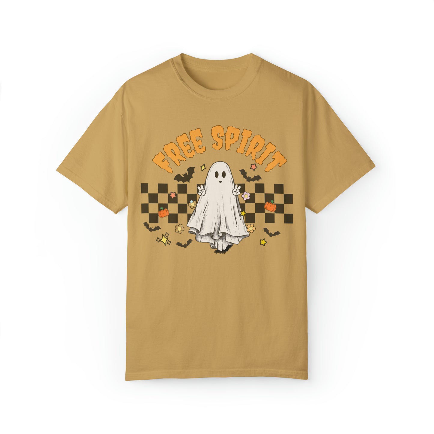 Comfort colors funny free spirit ghost pun Halloween tshirt, Retro spooky season haunting ghoul shirt, distressed graphic tee, cute munster monster outfit