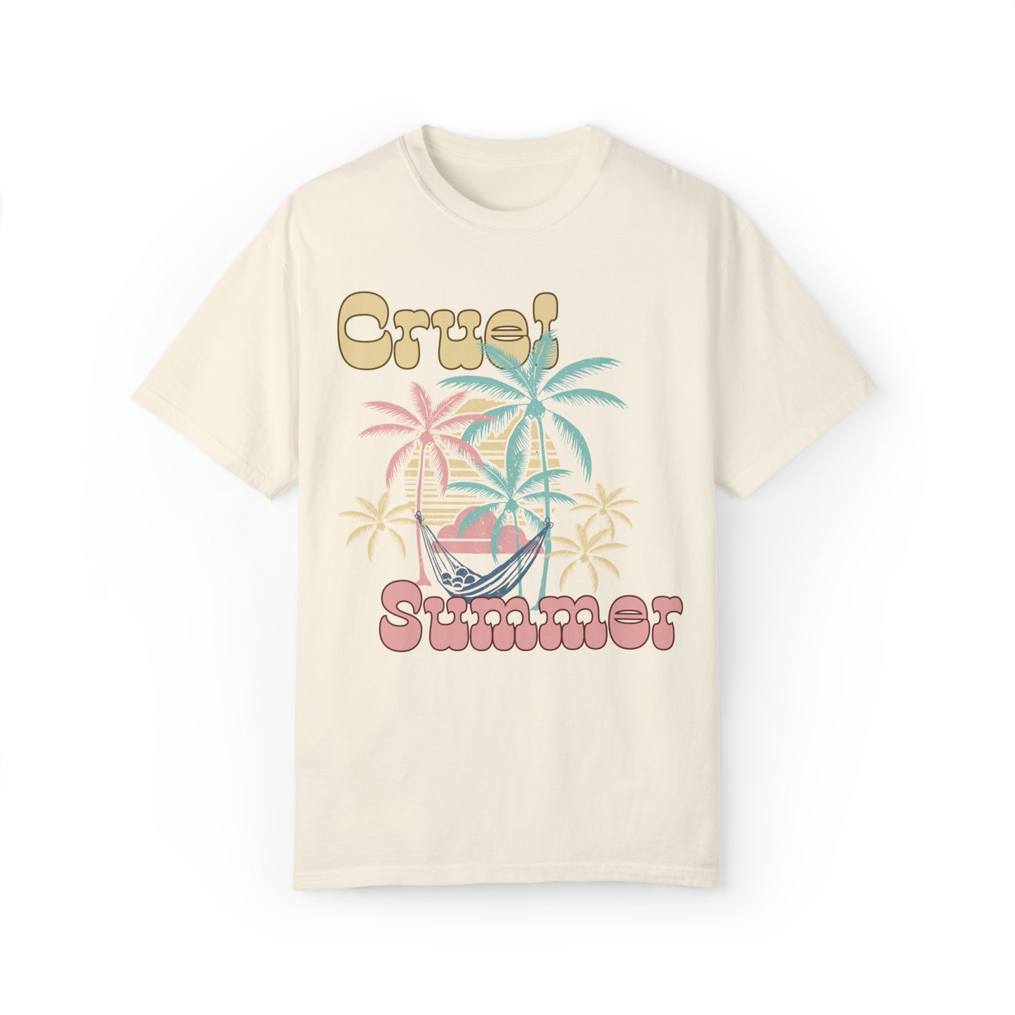 Comfort colors Cruel Summer Shirt Taylor tour Lover tee, Eras concert Merch, Boho tshirt, Y2K beach bum, retro palm tree surfboard, tropical