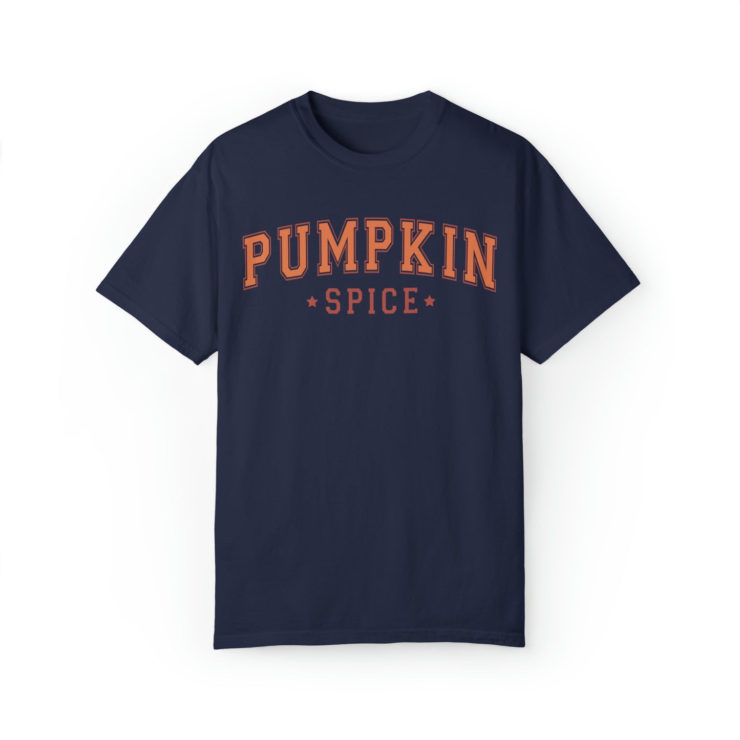 Comfort colors minimalist university style pumpkin spice tshirt, fall thanksgiving shirt, groovy autumn PSL graphic tee, pumpkin spice latte coffee lover