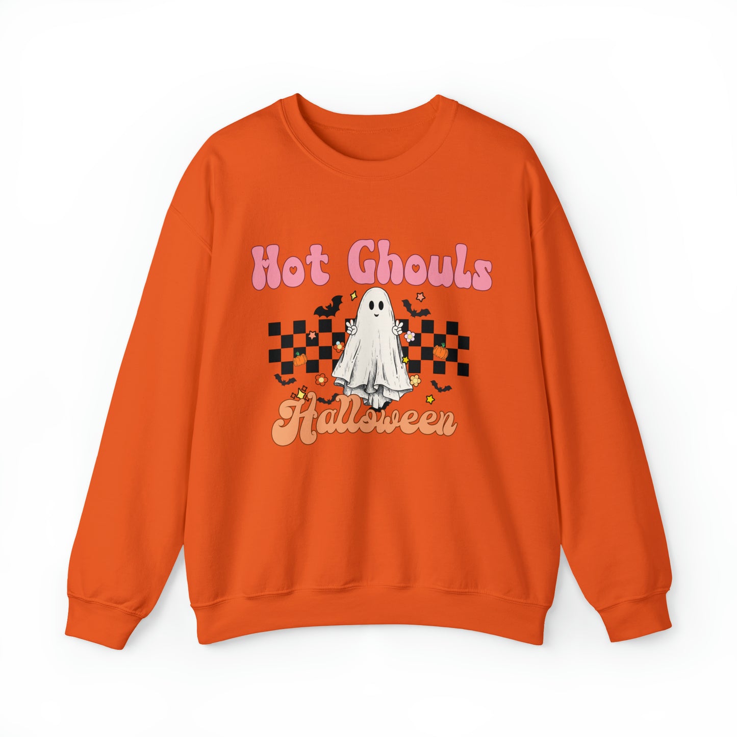 Funny hot ghouls pun spooky season halloween, retro witchy sweatshirt, fall lover hoodie, groovy autumn seasonal sweater, hot girls holiday