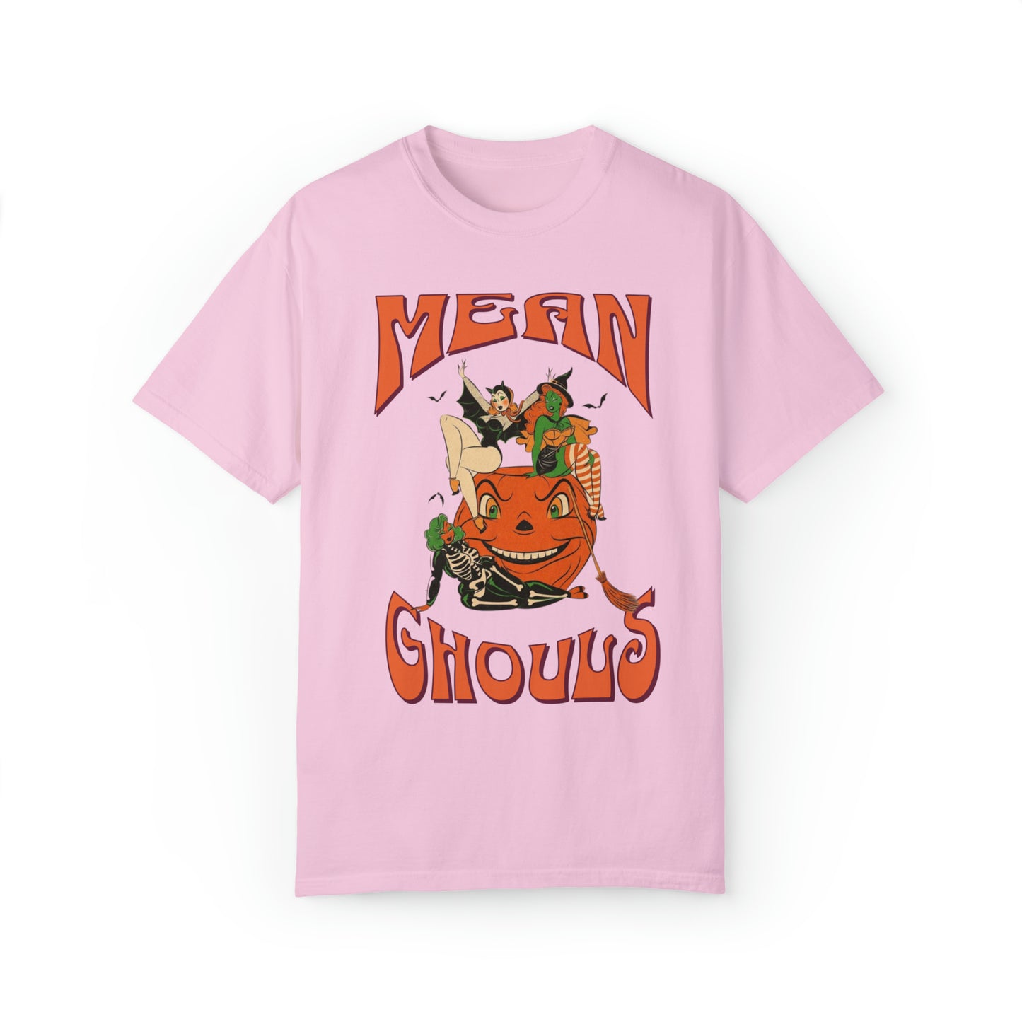 Cute comfort colors Funny mean ghouls girls halloween tshirt, spooky season girl group shirts, sorority holiday tees, monster graphic tee