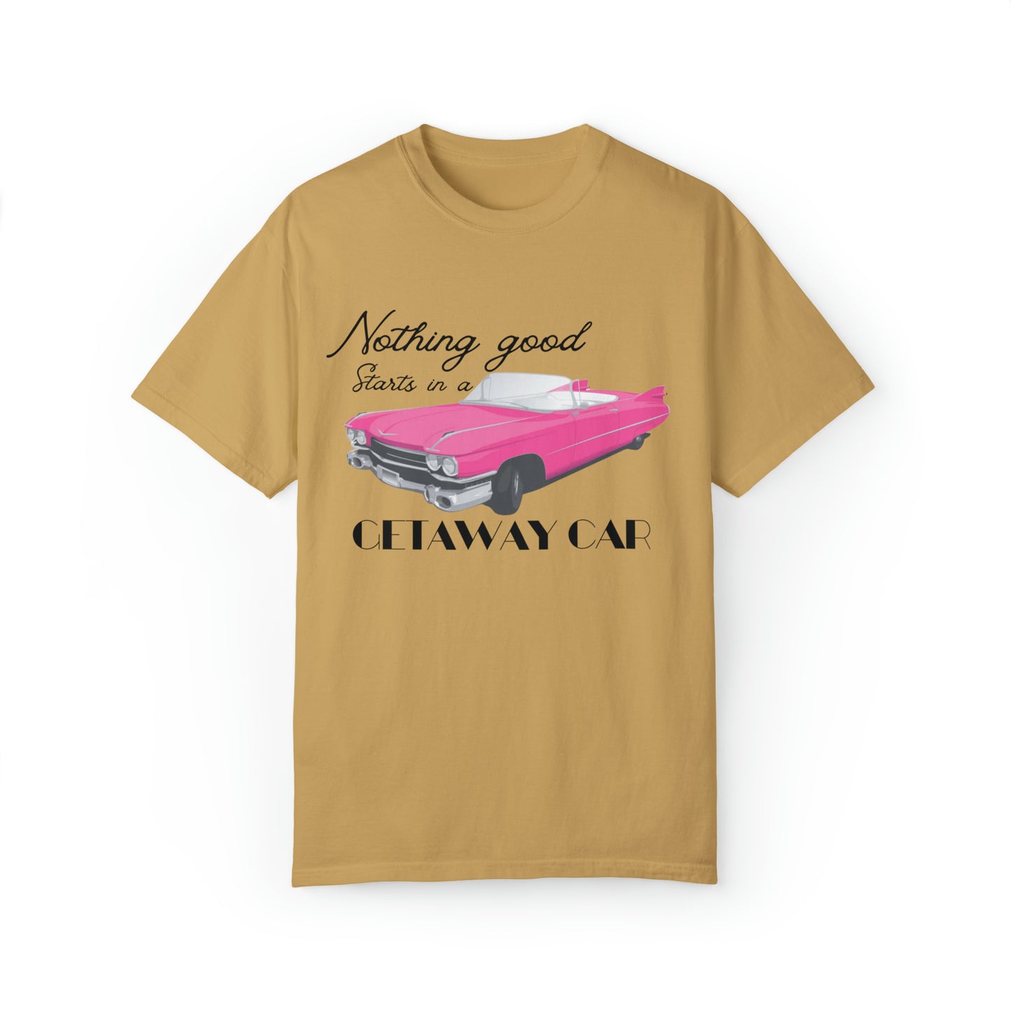 Pink convertible Getaway Car Shirt, Nothing Good, Reputation Album, Taylor Merch, Taylor Fan Gift, Concert TShirt, Comfort Colors