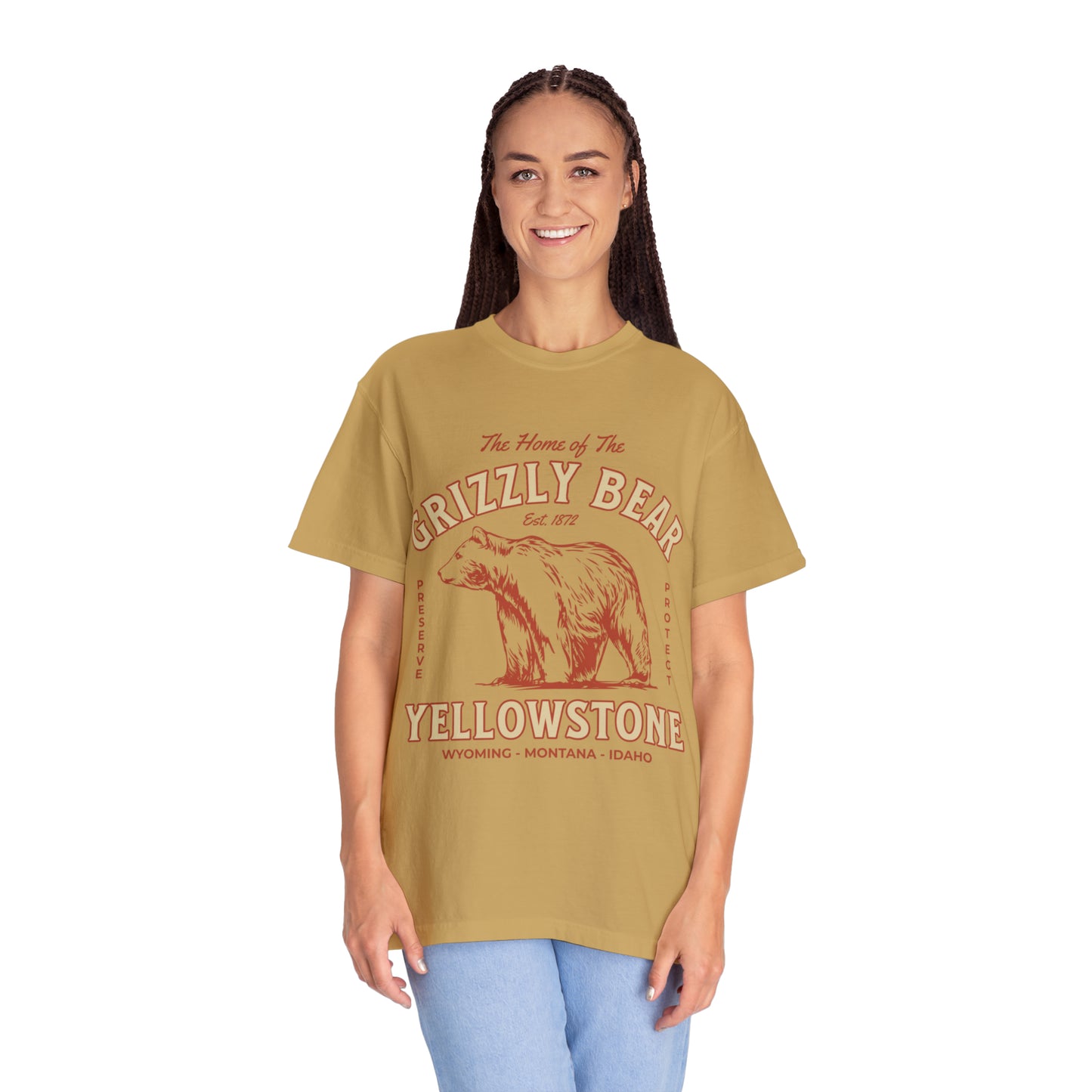 Yellowstone National Park Tee, Yosemite Shirt, Wildlife grizzly bear conservation Tshirt, Explore America Road Trip Shirts, Travel Tee