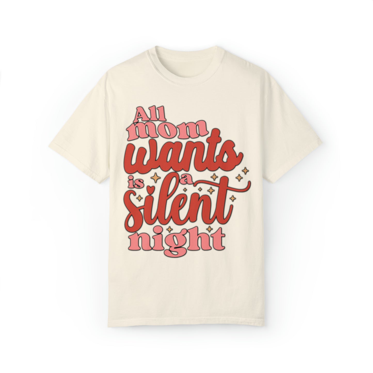 Silent night christmas tshirt, funny mom christmas shirt, pink christmas shirt, comfort colors shirt, xmas holiday outfit, groovy humorous tee