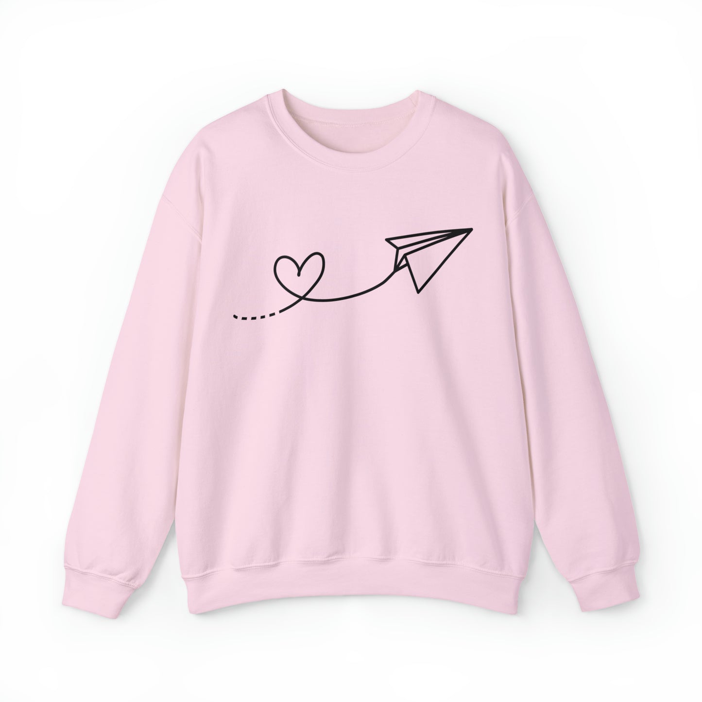 Minimalist valentines day sweatshirt, paper plane heart sweater, galentines gift idea, love hoodie