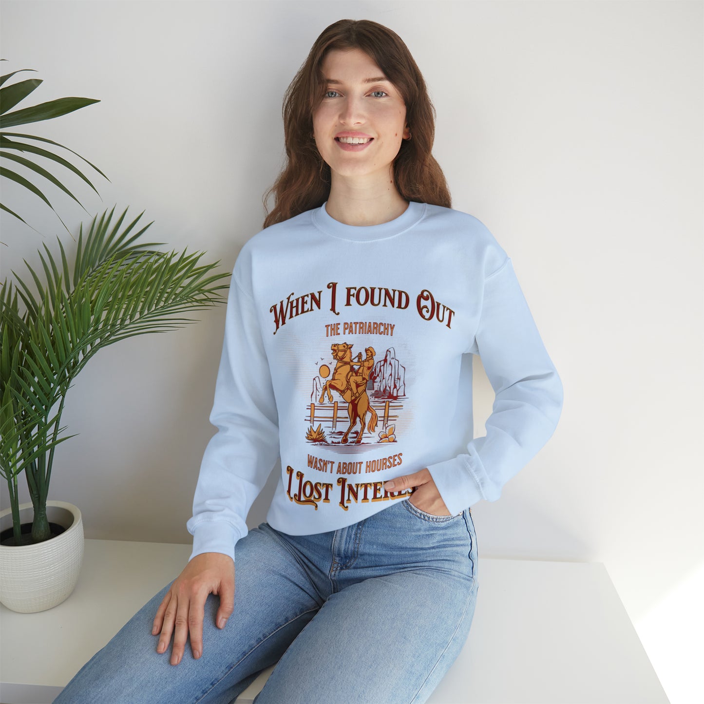 Funny barb movie ken quote sweater, when I found out the patriarchy wasnt about horses, cowboy feminist sweatshirt, Barbiecore, himbo hoodie