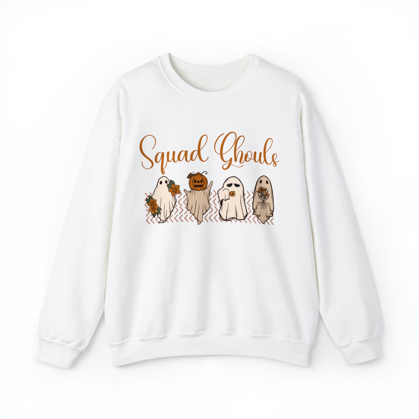 Funny squad ghouls/goals groovy Halloween Sweatshirt, cute boho fall thanksgiving hoodie, spooky ghost autumn sweater weather, pumpkin patch