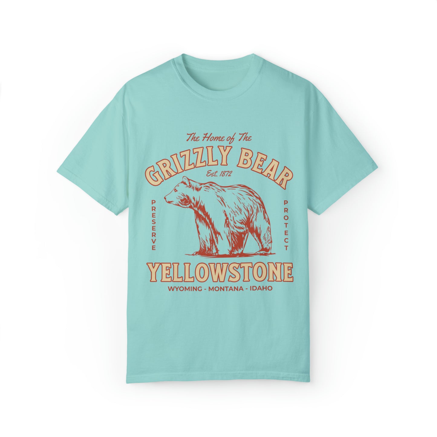 Yellowstone National Park Tee, Yosemite Shirt, Wildlife grizzly bear conservation Tshirt, Explore America Road Trip Shirts, Travel Tee