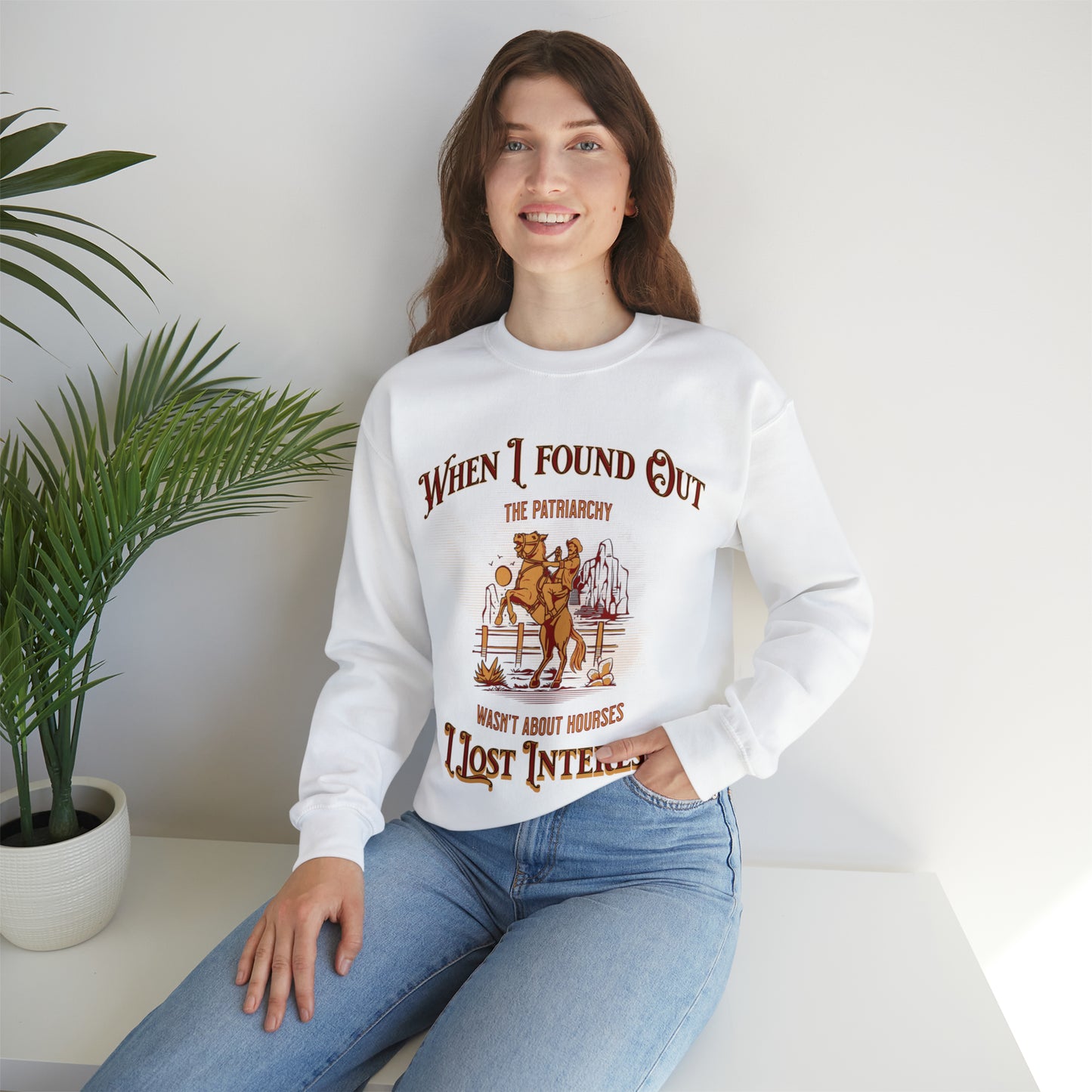 Funny barb movie ken quote sweater, when I found out the patriarchy wasnt about horses, cowboy feminist sweatshirt, Barbiecore, himbo hoodie