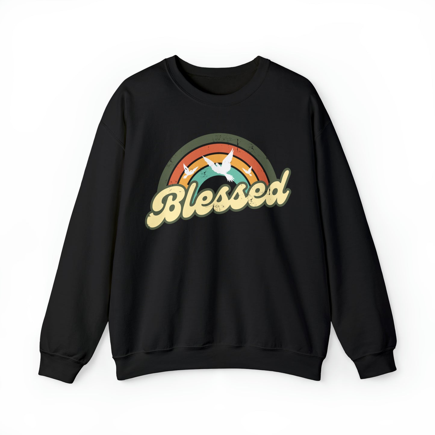 Blessed sweatshirt, cute christian sweater, groovy religious hoodie, retro faith based clothing, gift idea for mom