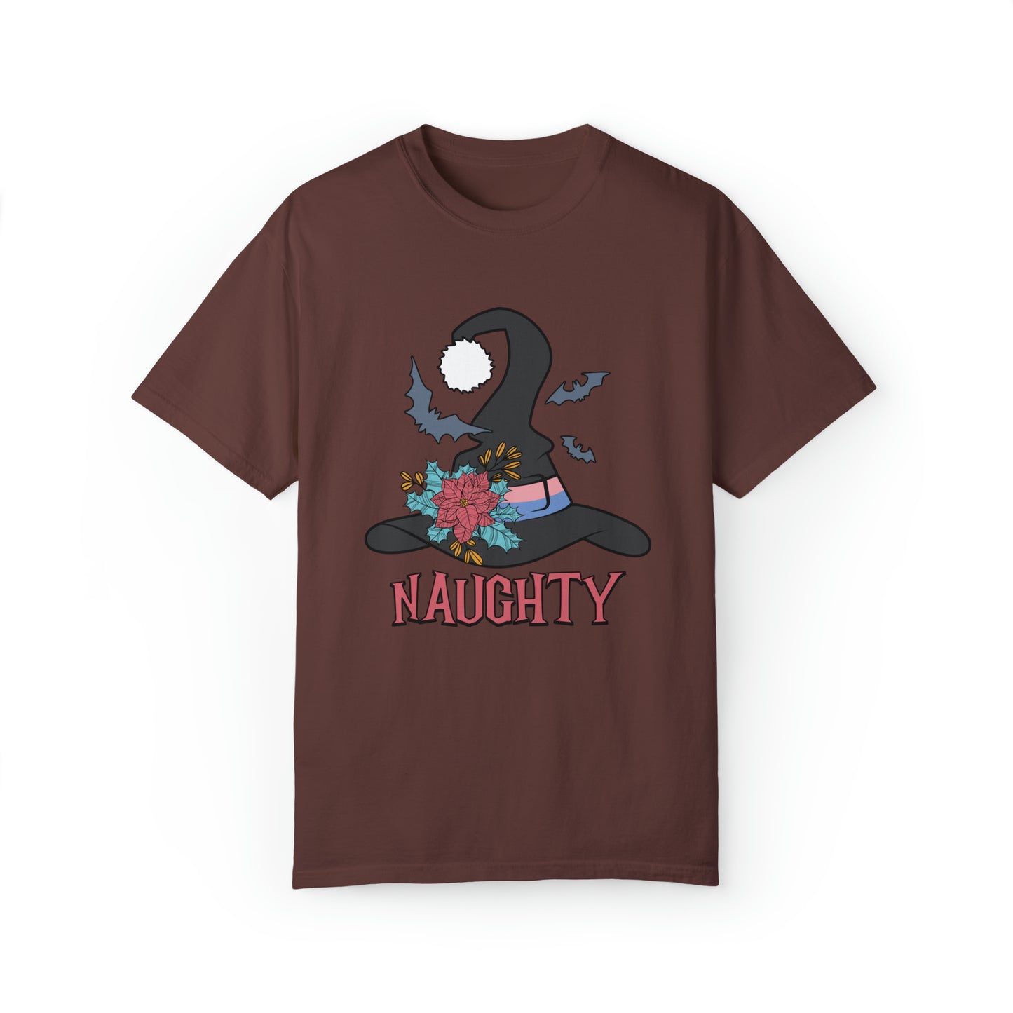 Funny naughty witch christmas shirt, santa squad tshirt, comfort colors shirt, cute holiday halloween tee, festive af, goth xmas party