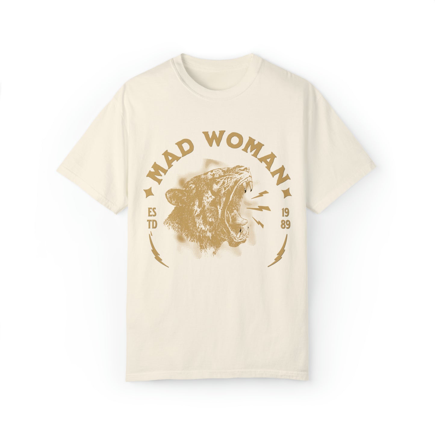 Comfort colors mad woman tshirt, leopard folklore distressed shirt, Eras concert merch, Taylor tour 2023, fan gift idea, distessed band tee