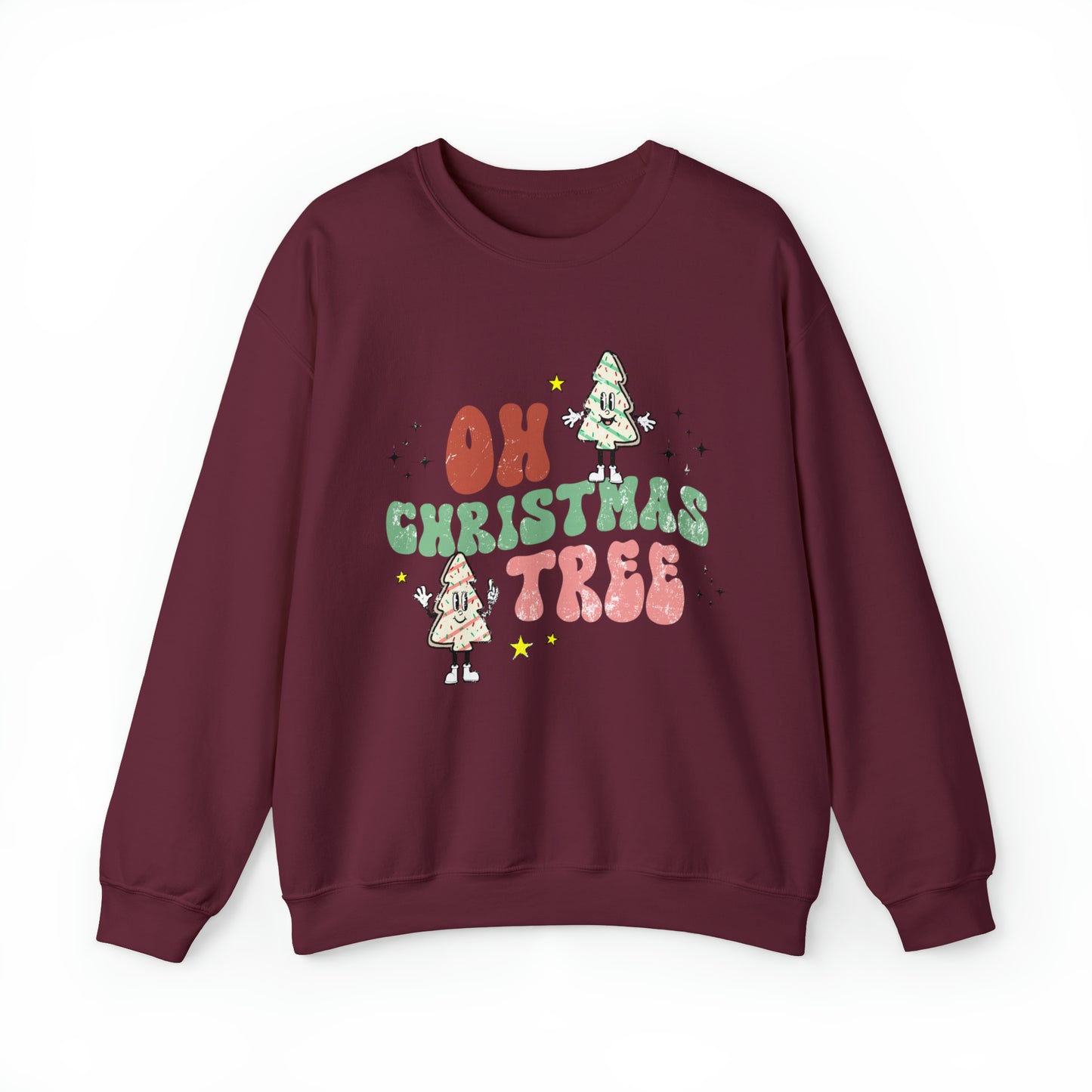 Funny Christmas tree cake snack sweatshirt, hilarious xmas spirit coworker gift, holiday meme sweater, winter wonderland hoodie, little deb snack lover