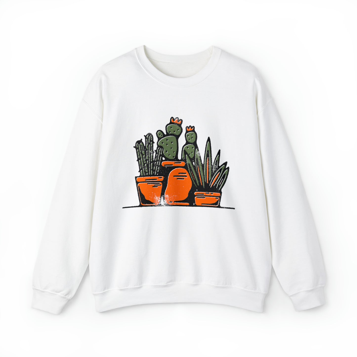 Cute retro cactus graphic sweatshirt, vintage inspired succulent sweater, botanical nature desert hoodie, southwest landscape, country shirt