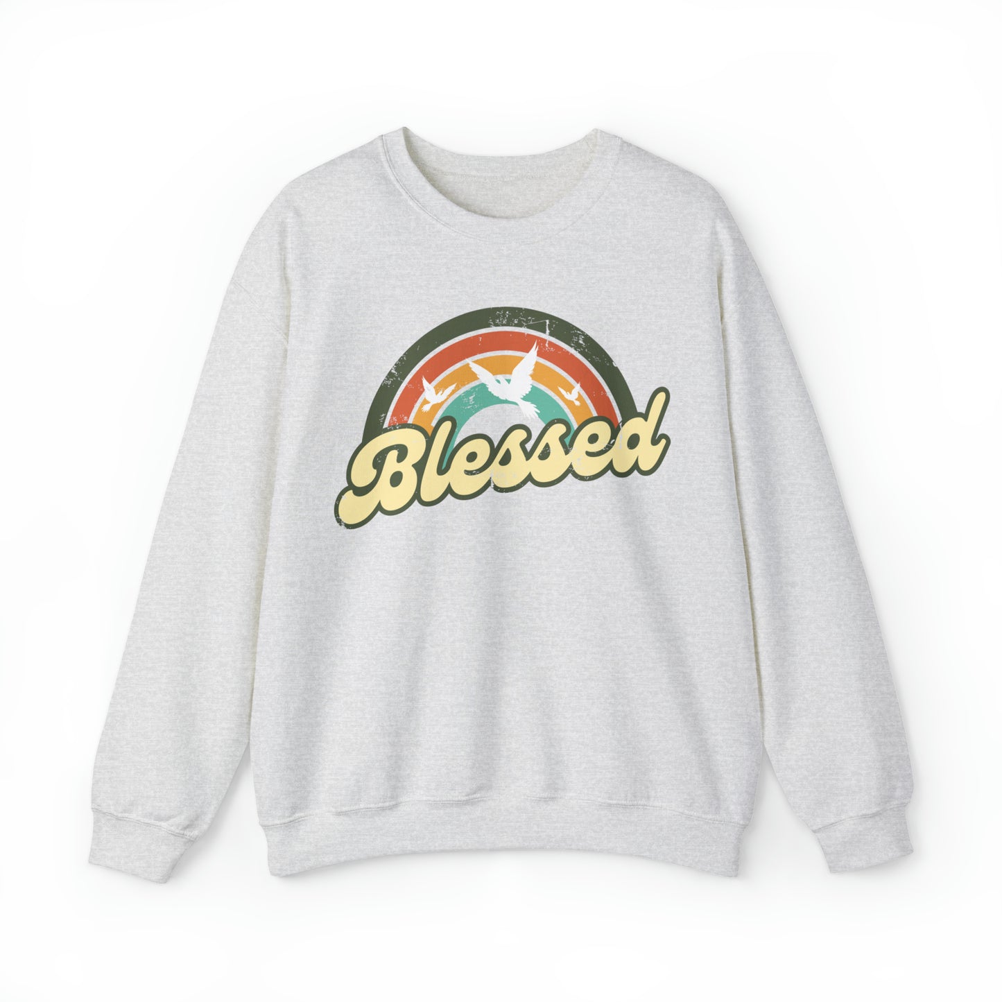 Blessed sweatshirt, cute christian sweater, groovy religious hoodie, retro faith based clothing, gift idea for mom