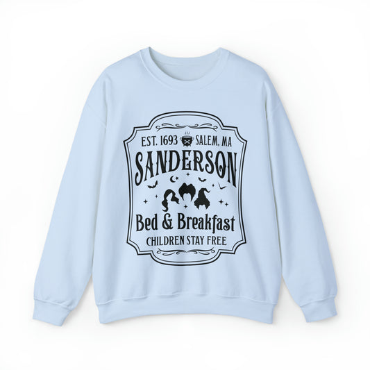 Vintage Sanderson sisters bed and breakfast sweatshirt, funny halloween hoodie, spooky season sweater, hocus pocus witches, broomstick