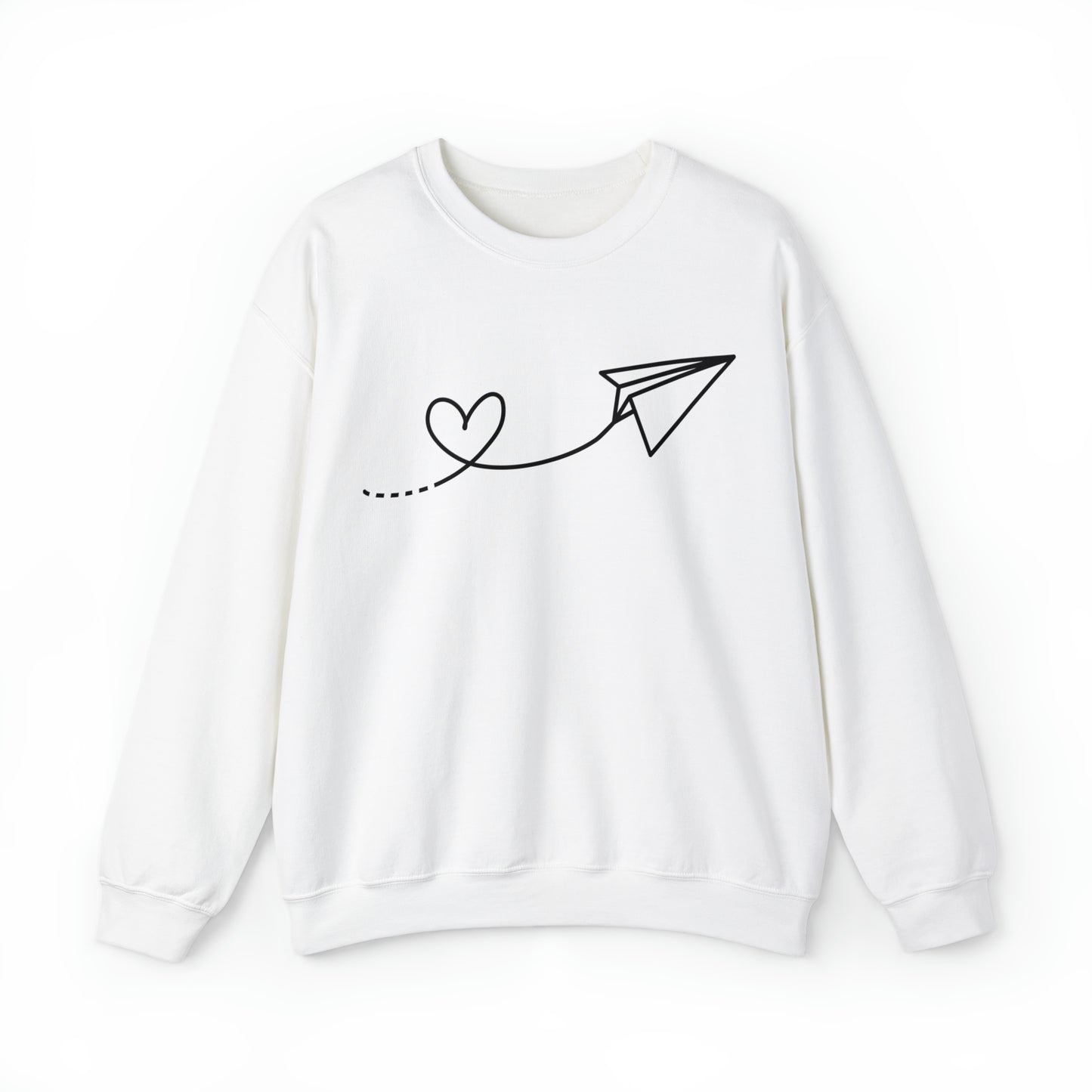 Minimalist valentines day sweatshirt, paper plane heart sweater, galentines gift idea, love hoodie