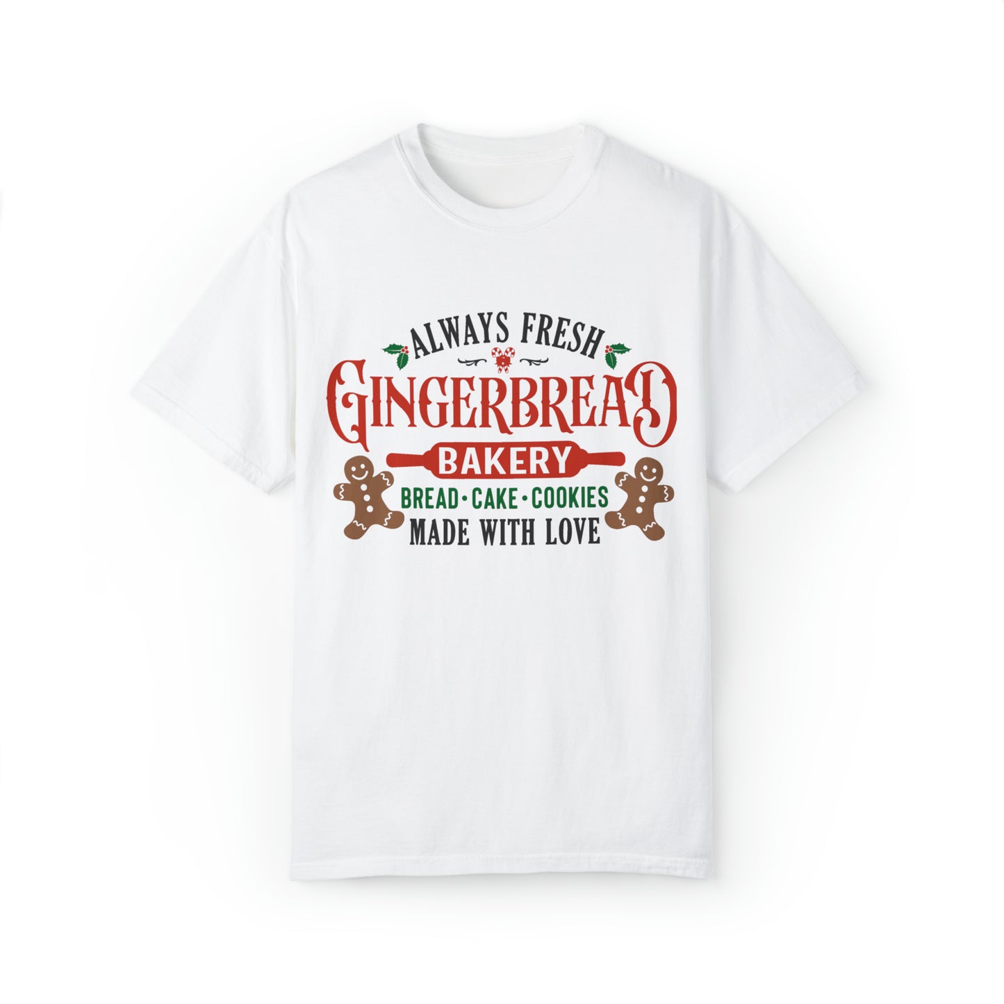 Gingerbread bakery tshirt, pink christmas, cute christmas shirt