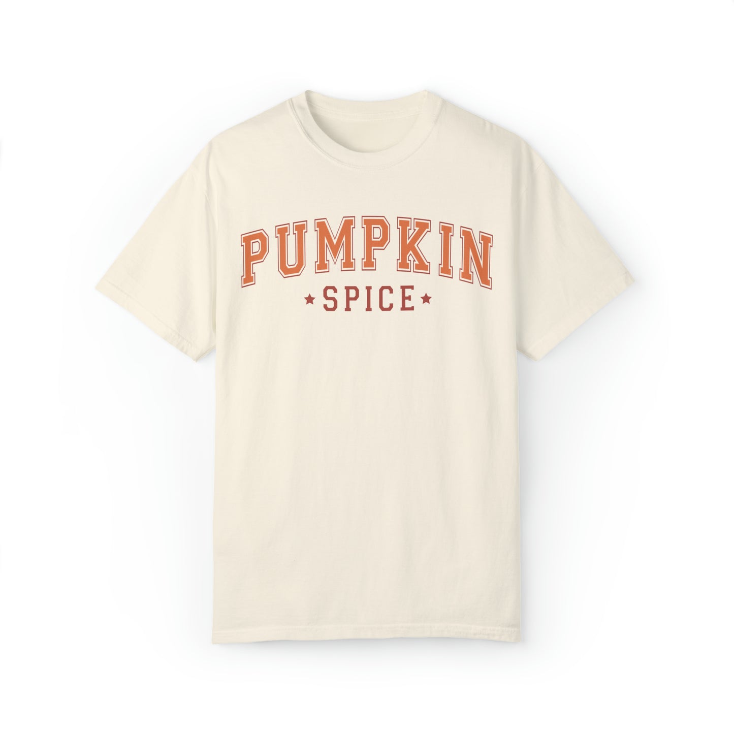 Comfort colors minimalist university style pumpkin spice tshirt, fall thanksgiving shirt, groovy autumn PSL graphic tee, pumpkin spice latte coffee lover