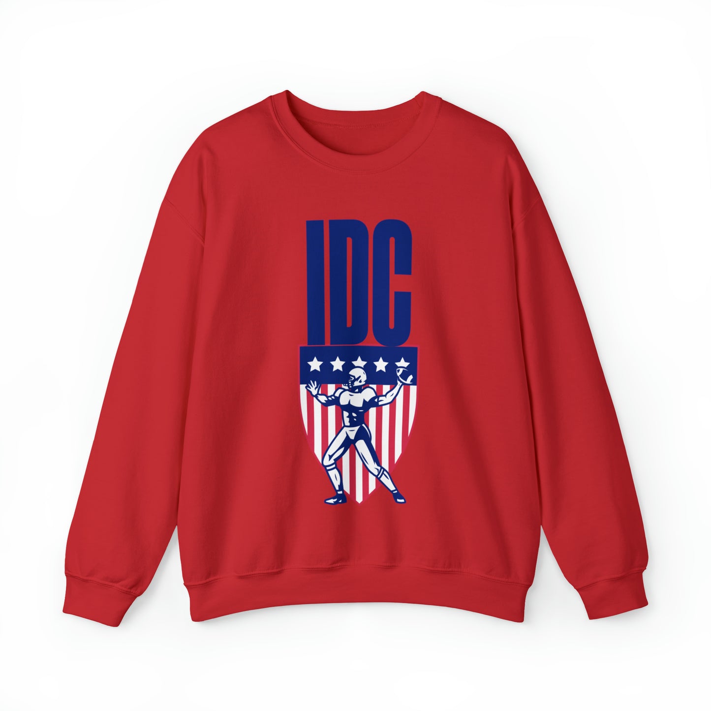 Funny IDC game day sweatshirt, i don't care football sweater, vintage go sports hoodie, humorous athletics outfit, retro american football