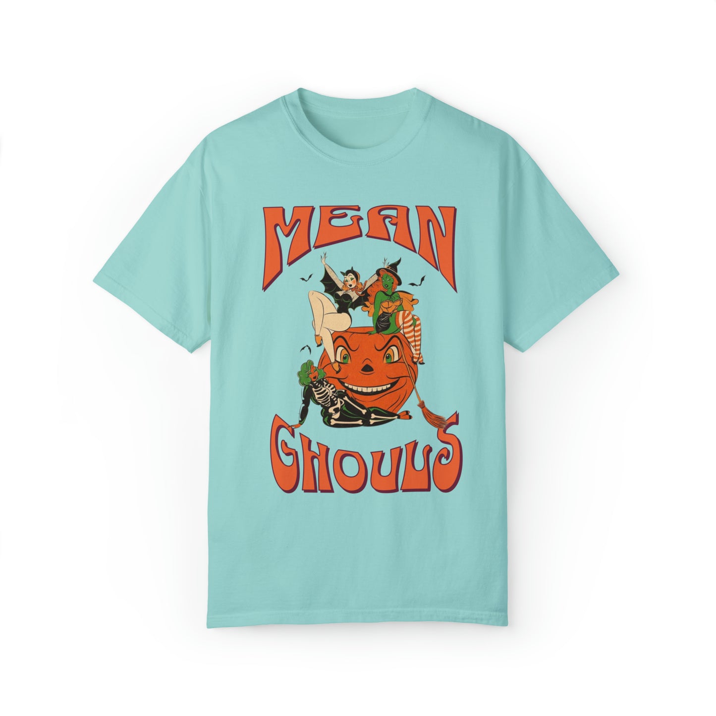 Cute comfort colors Funny mean ghouls girls halloween tshirt, spooky season girl group shirts, sorority holiday tees, monster graphic tee