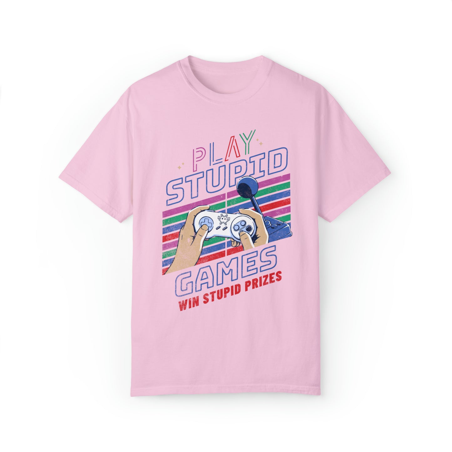 Comfort colors play stupid games Shirt, Taylor Lover Merch, Eras Merch, Gamer fan Merch, Boho tshirt, retro video game, rainbow pride tee