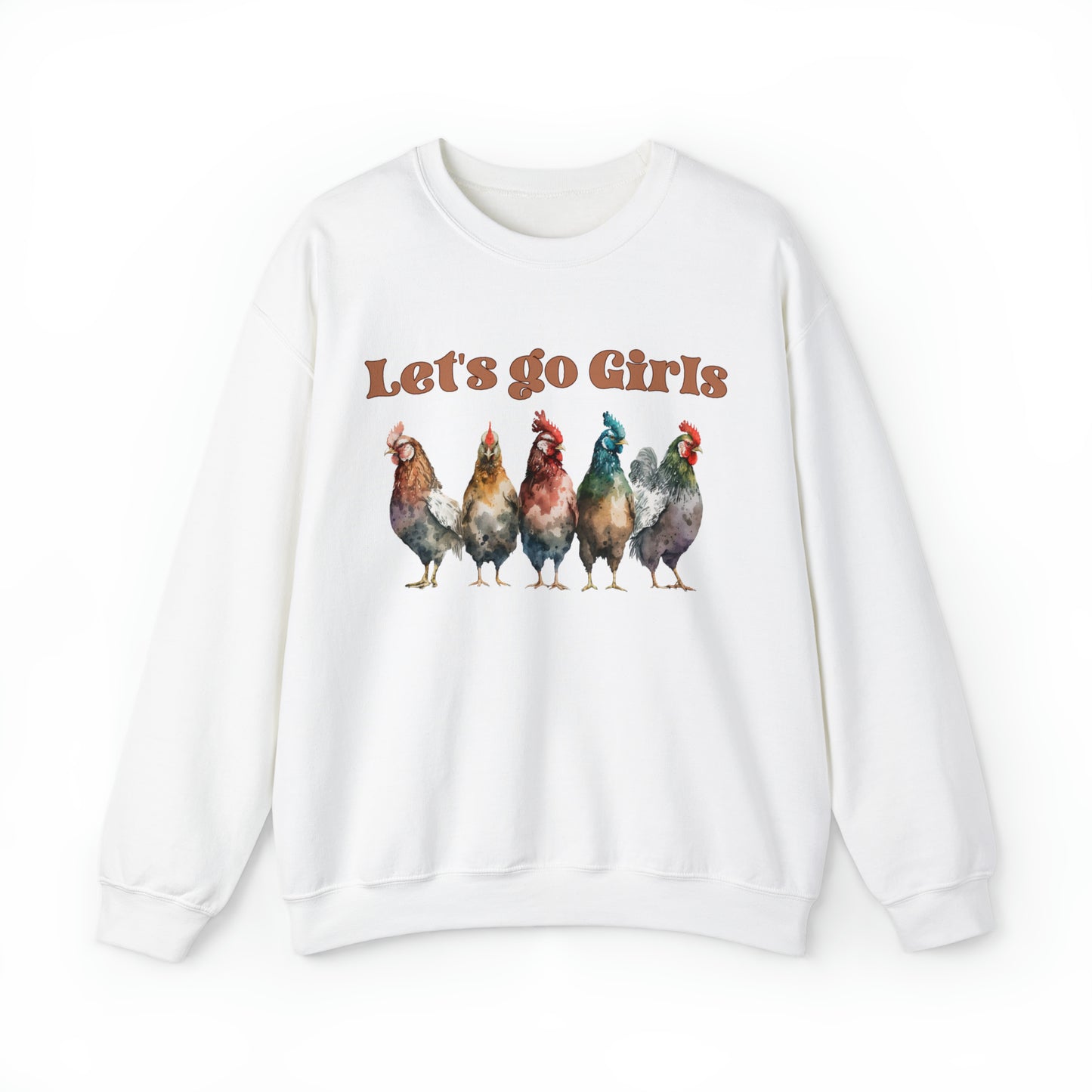 Cute Chicken Shirt For Farmer, Funny Chicken Sweatshirt, Chicken Mom sweater, Farm Girl hoodie, Farm Family  shirt, lets go girls hen flock