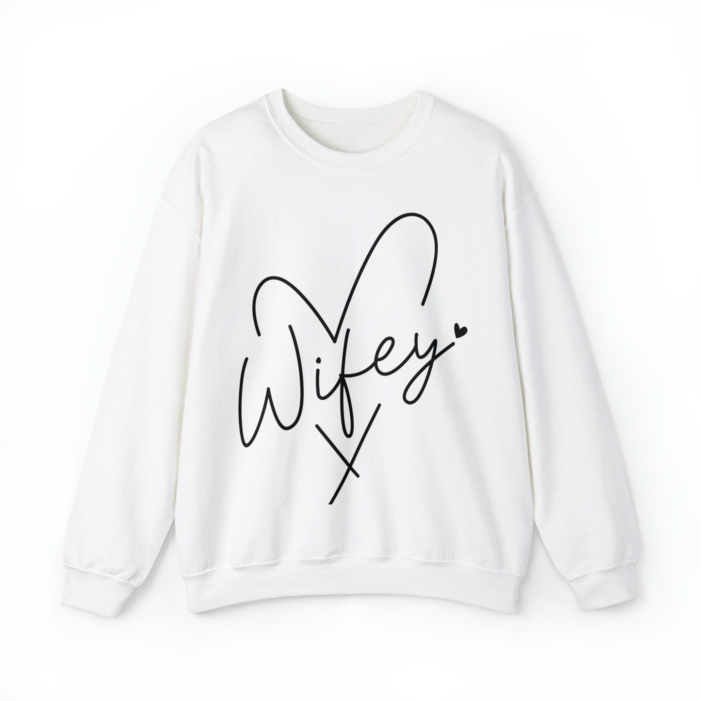 Cute minimalist wifey sweatshirt, bachelorette party sweater, engagement gift idea, wedding day hoodie