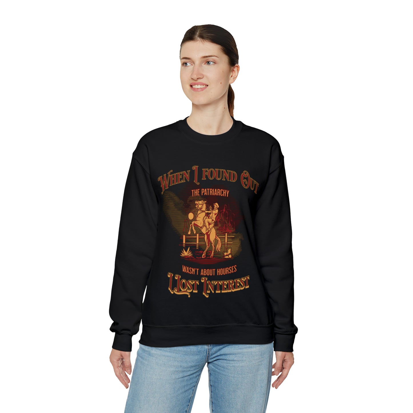 Funny barb movie ken quote sweater, when I found out the patriarchy wasnt about horses, cowboy feminist sweatshirt, Barbiecore, himbo hoodie