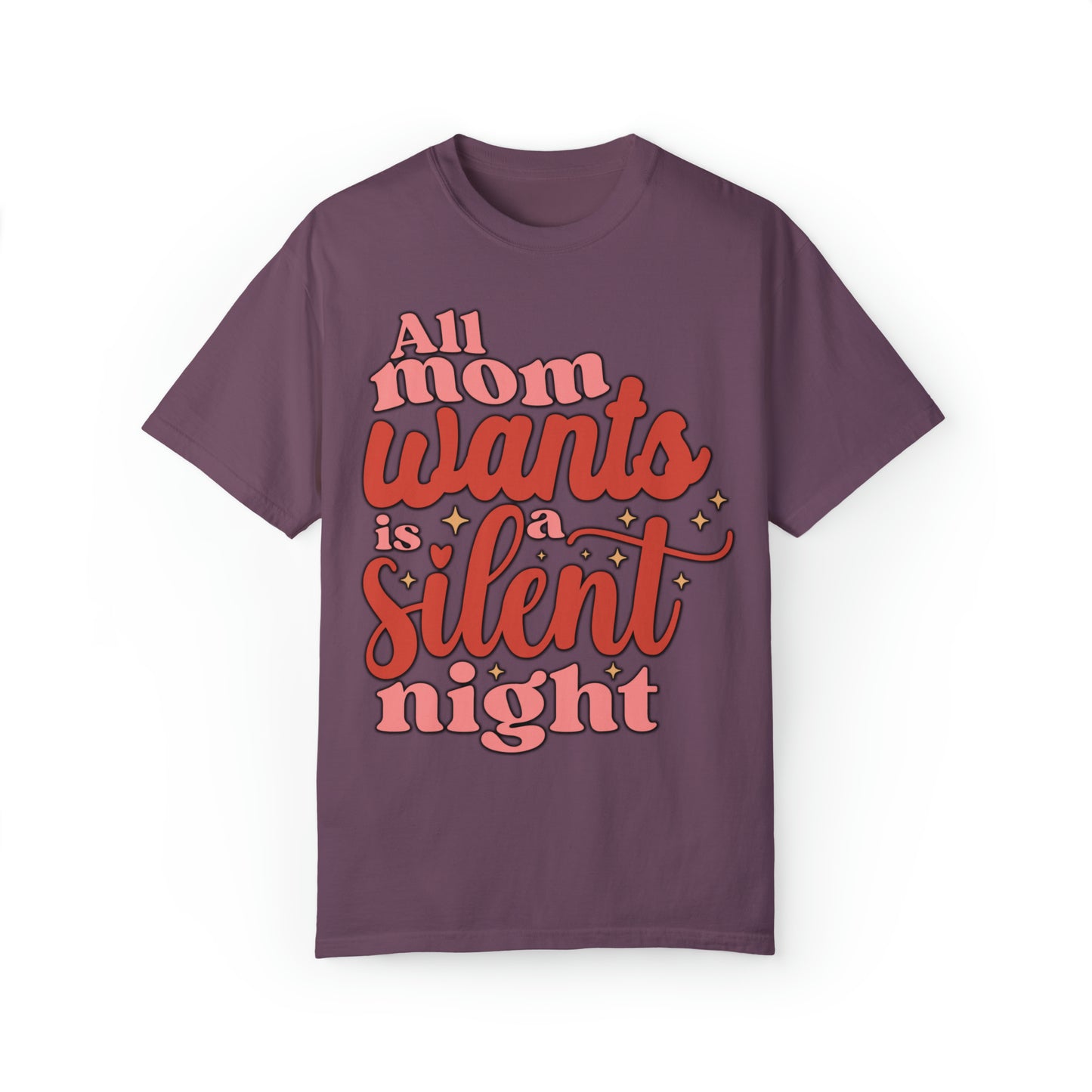 Silent night christmas tshirt, funny mom christmas shirt, pink christmas shirt, comfort colors shirt, xmas holiday outfit, groovy humorous tee