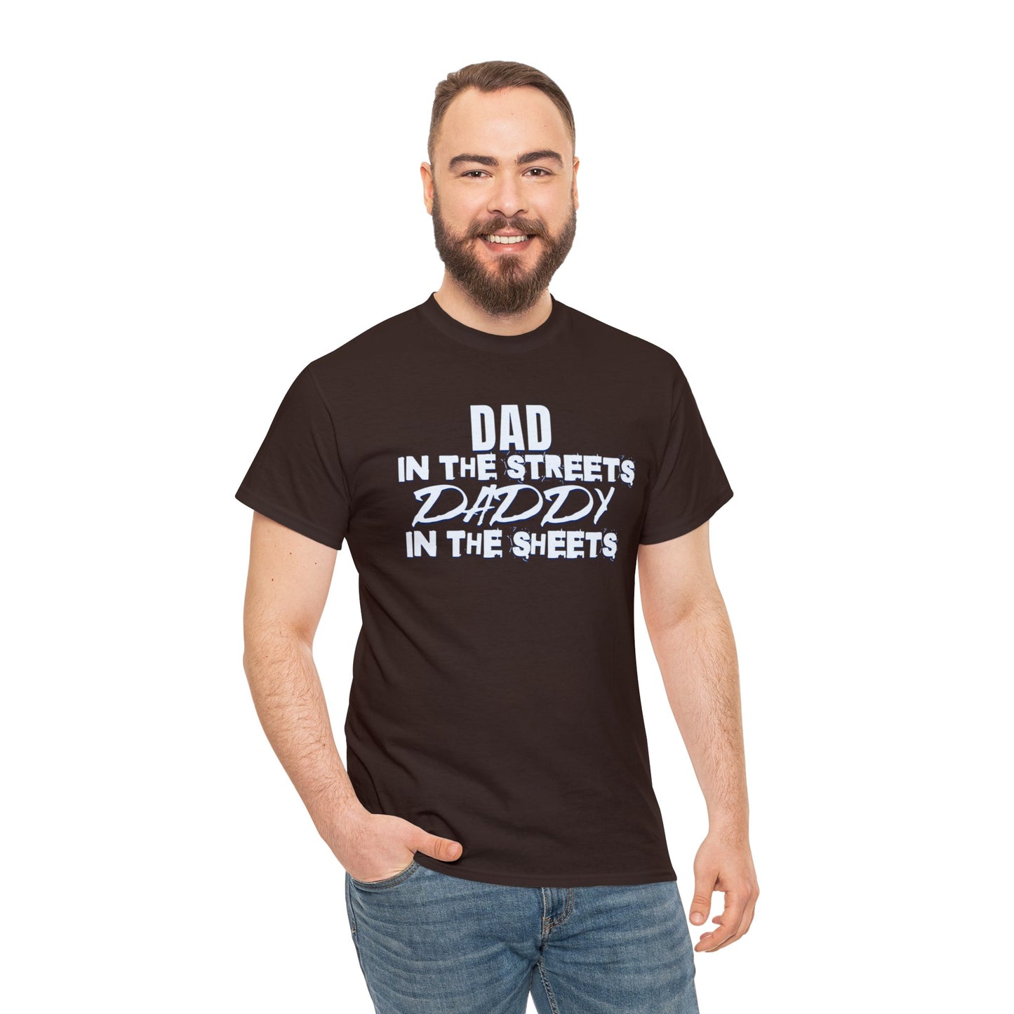 Funny father's day naughty tshirt, dad in the streets, daddy in the sheets suggestive gift idea for him, graffiti style tee, graphic shirt