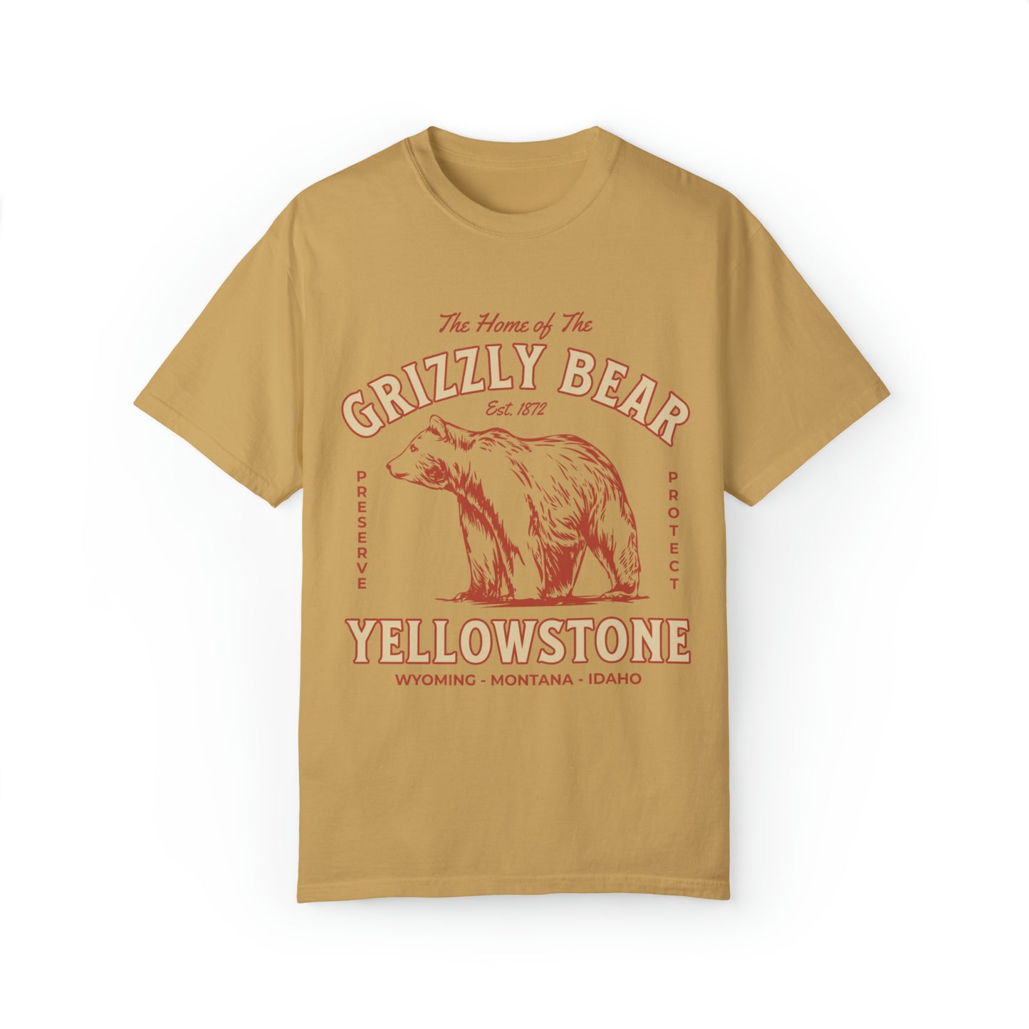 Yellowstone National Park Tee, Yosemite Shirt, Wildlife grizzly bear conservation Tshirt, Explore America Road Trip Shirts, Travel Tee