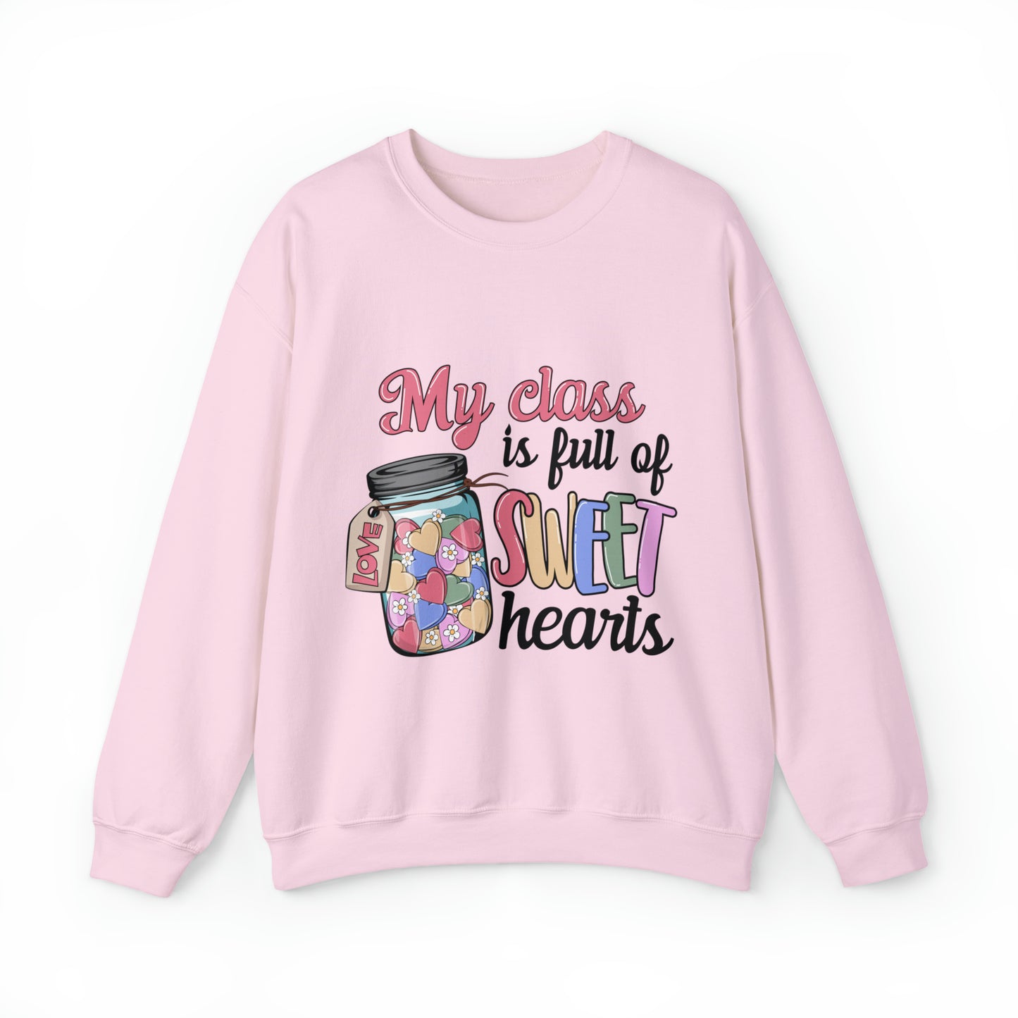 My class is full of sweethearts cute teacher sweatshirt, retro vday sweater for school, conversation heart hoodie