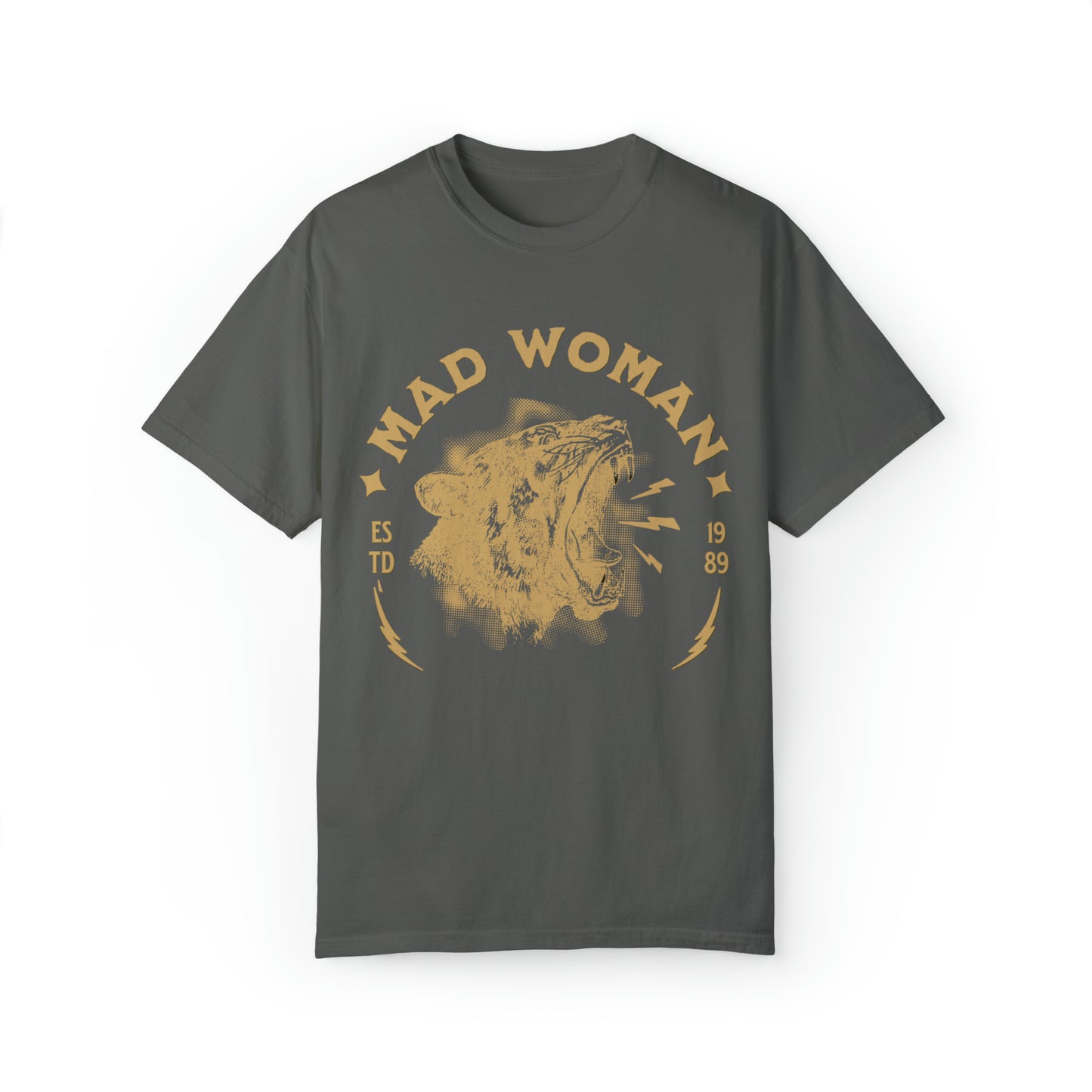 Comfort colors mad woman tshirt, leopard folklore distressed shirt, Eras concert merch, Taylor tour 2023, fan gift idea, distessed band tee